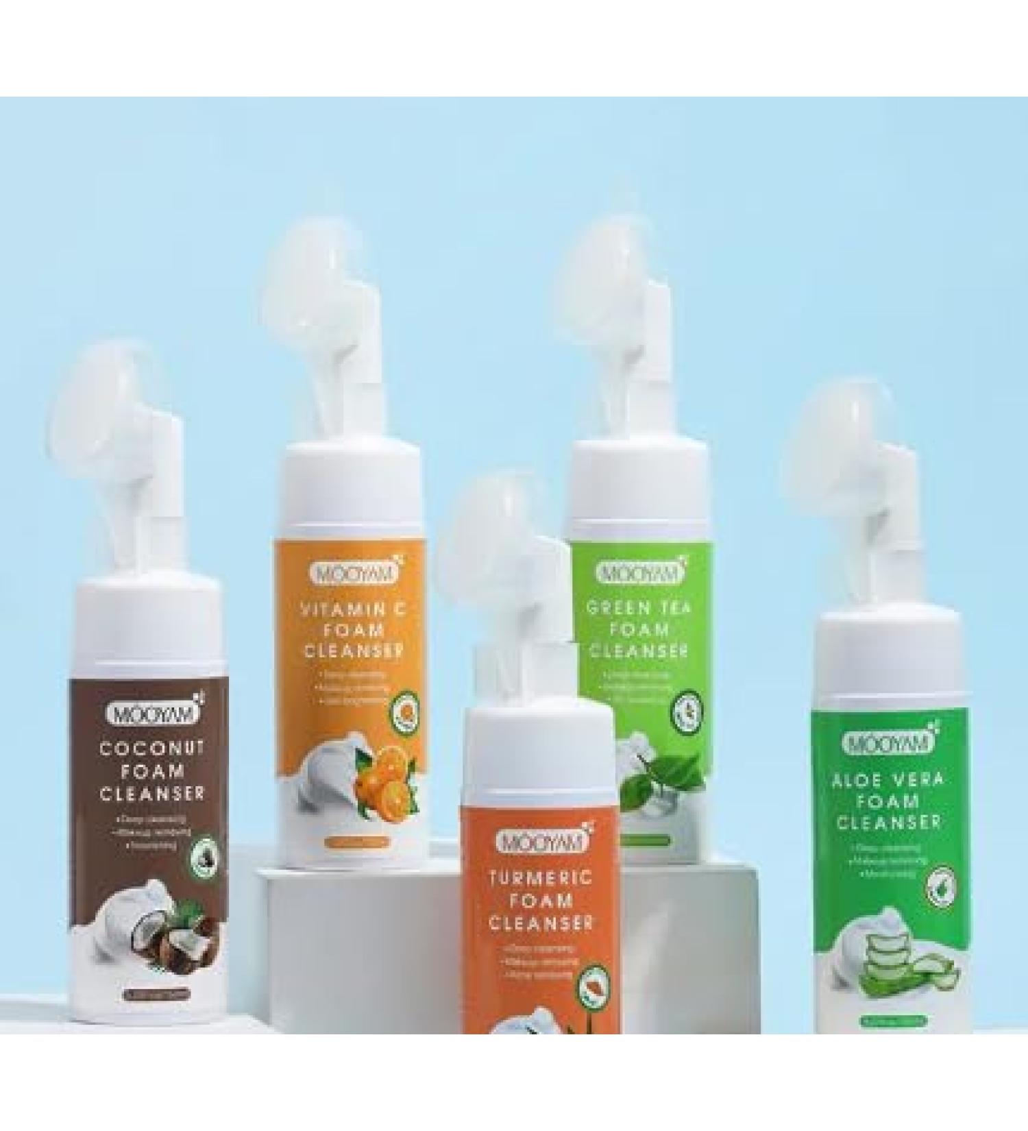 Exfoliating Foaming Face Wash With Vitamin C and Salicylic Acid | For Deep Cleansing | Herbal Cruelty-Free & Organic | For All Types Of Skin | Skin Repair Cleanser (Green Tea)