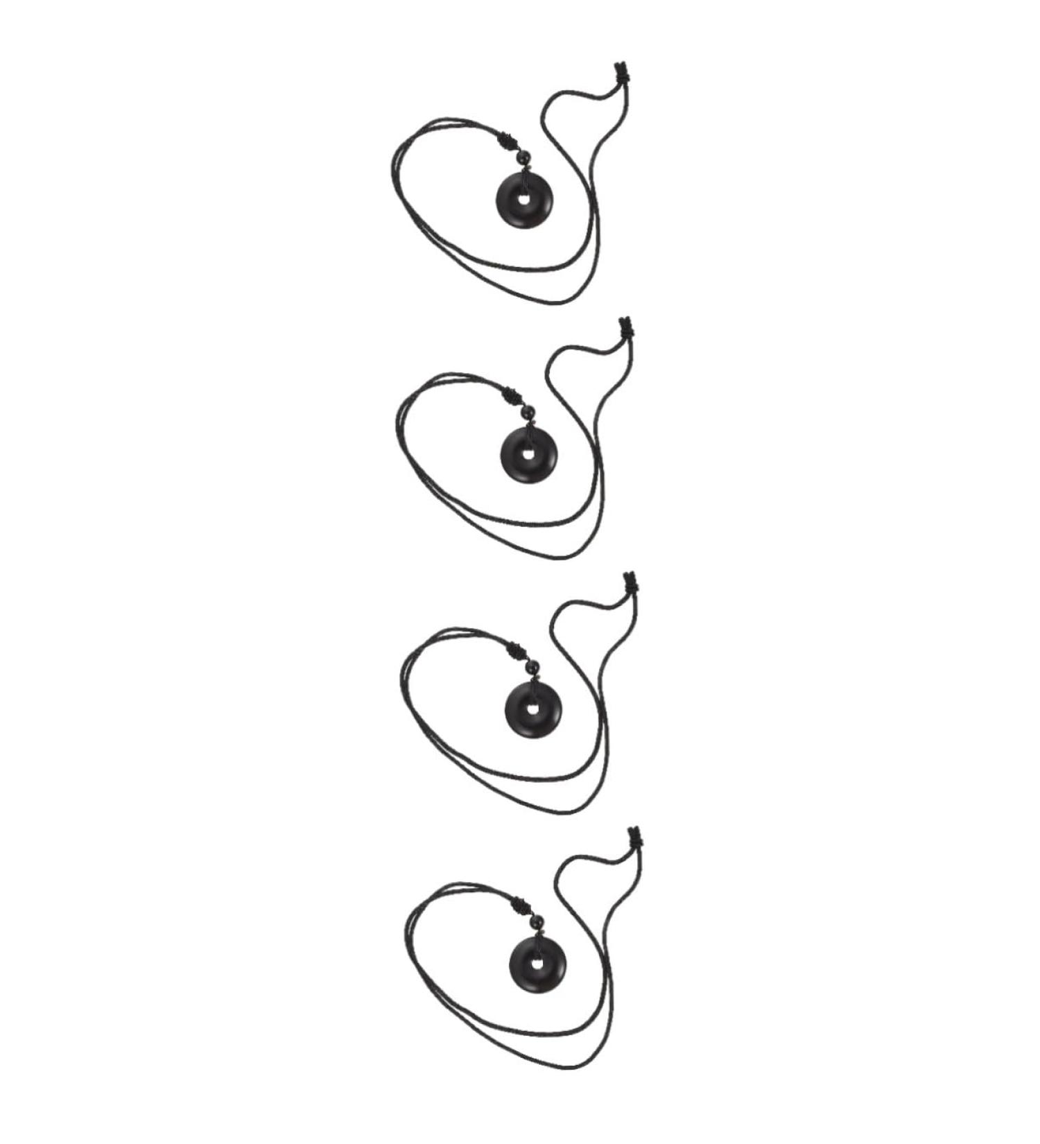 Minkissy 4-Piece Crystal Necklaces for Men & Women - Safety Buckle Coat Chain Decor | Stylish Protection Jewelry - Buy Online on GoSupps.com