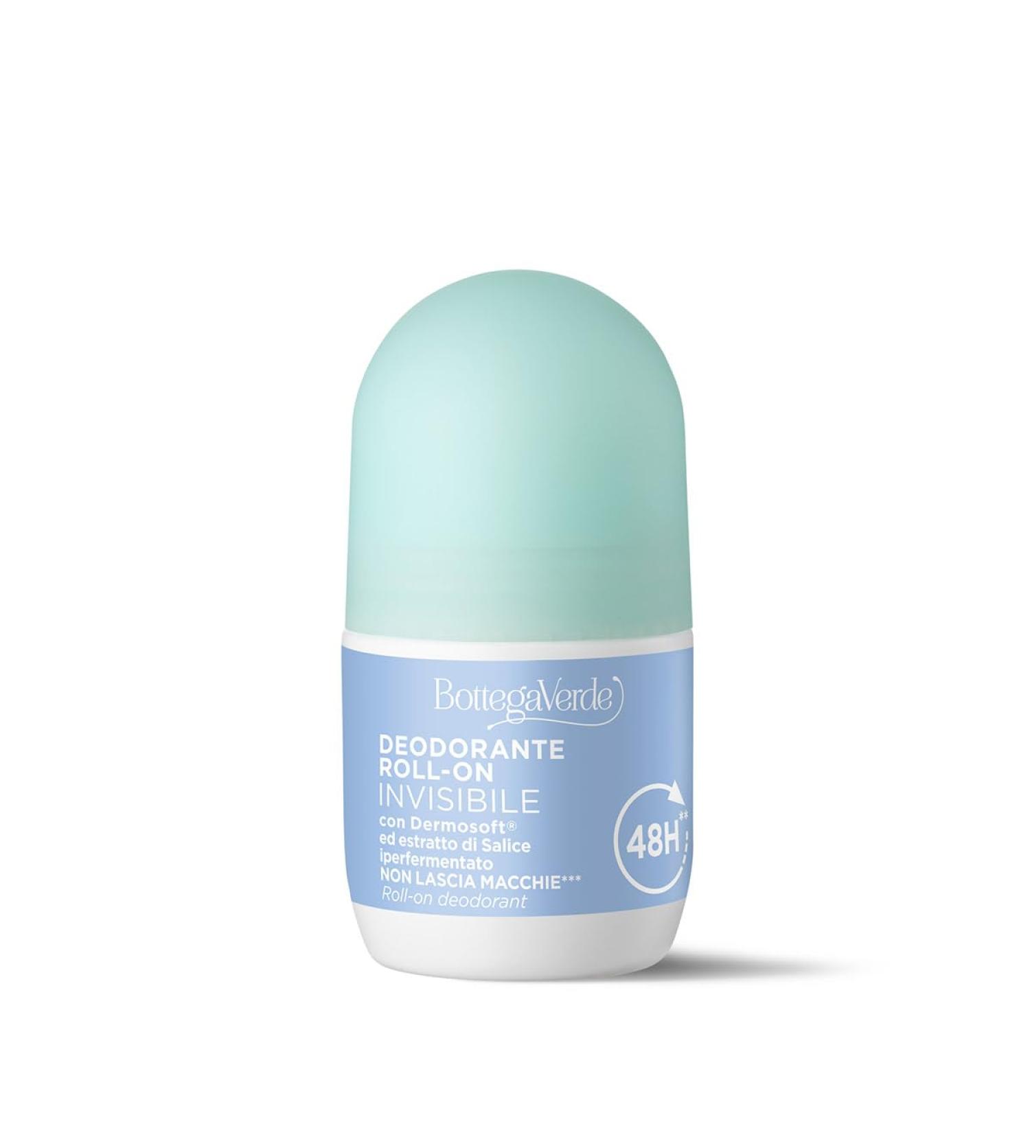 Bottega Verde Bottega Verde - INVISIBLE - Roll-on deodorant with Dermosoft and hyperfermented willow extract (50 ml)