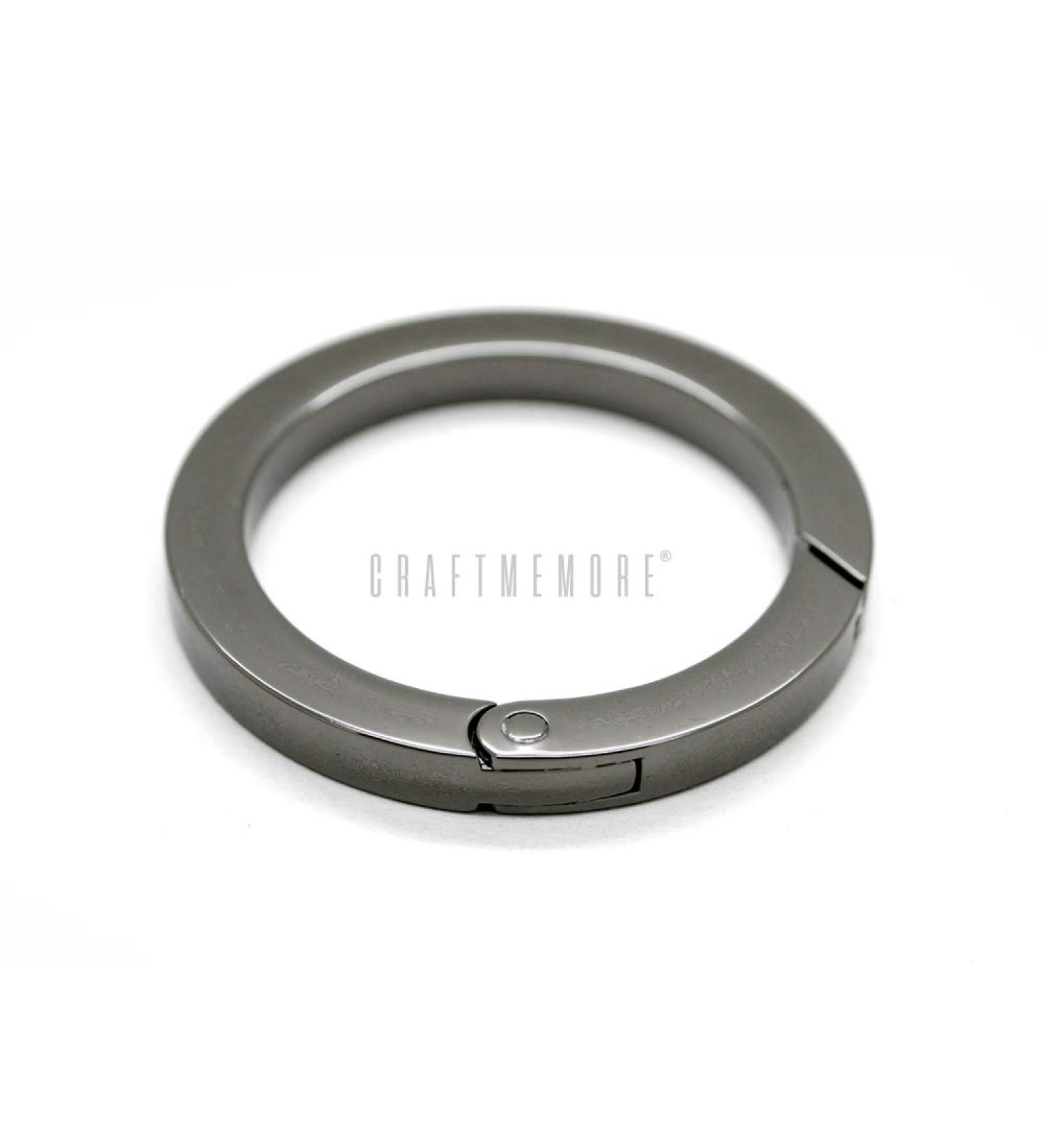2pcs SCOF Metal O Ring Spring Opening Purse Making Snap O-Rings 1 1/2 Inch Gunmetal - Buy Online on GoSupps.com
