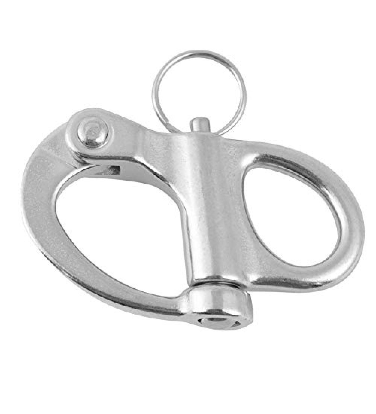 VGEBY Stainless Steel Snap Shackle with Key Ring | Quick Release Bail Rigging for Sailing Boat | 22x96mm - Buy Online on GoSupps.com