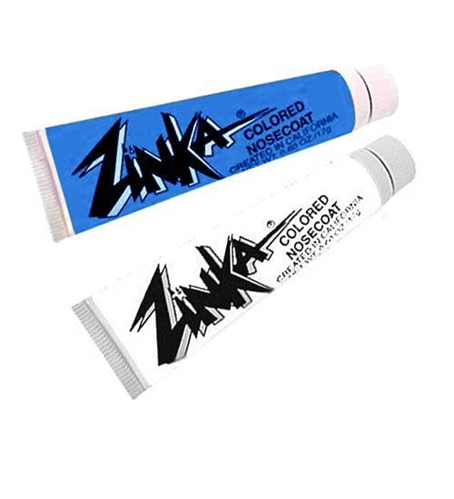 Zinka Colored Sunblock Zinc Waterproof Nosecoat 2 Pack Bundle - Blue White