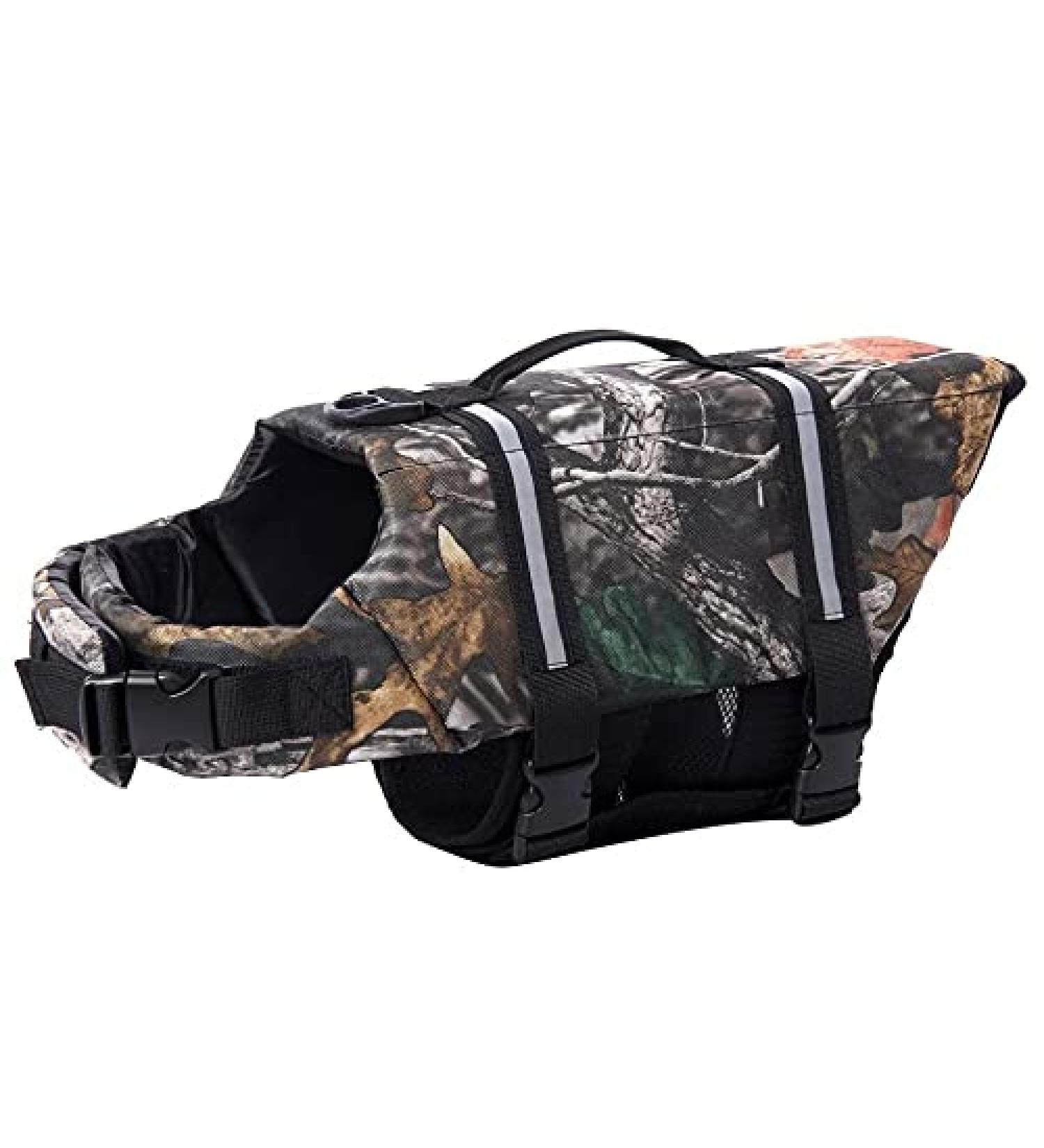 Dog Life Jacket | Camouflage Swimming Safety Vest for Small & Large Dogs - Swim Safely! - Buy Online on GoSupps.com