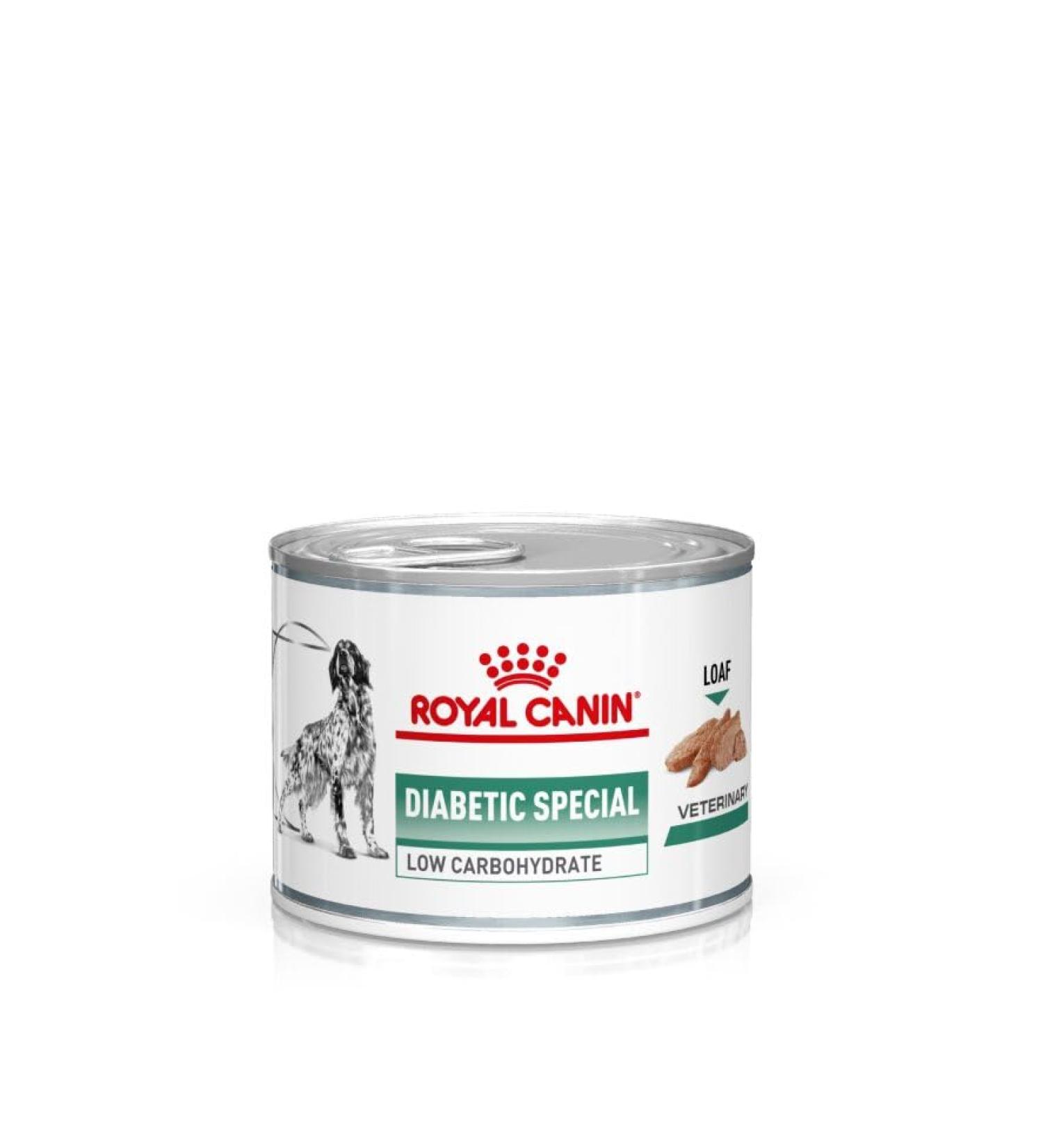 Royal Canin Veterinary Diabetic Special Low Carbohydrate Canine Mousse | 12 x 195 g | Wet Food for Adult Dogs | Regulation of Blood Sugar Levels | High Protein Content - Buy Online on GoSupps.com