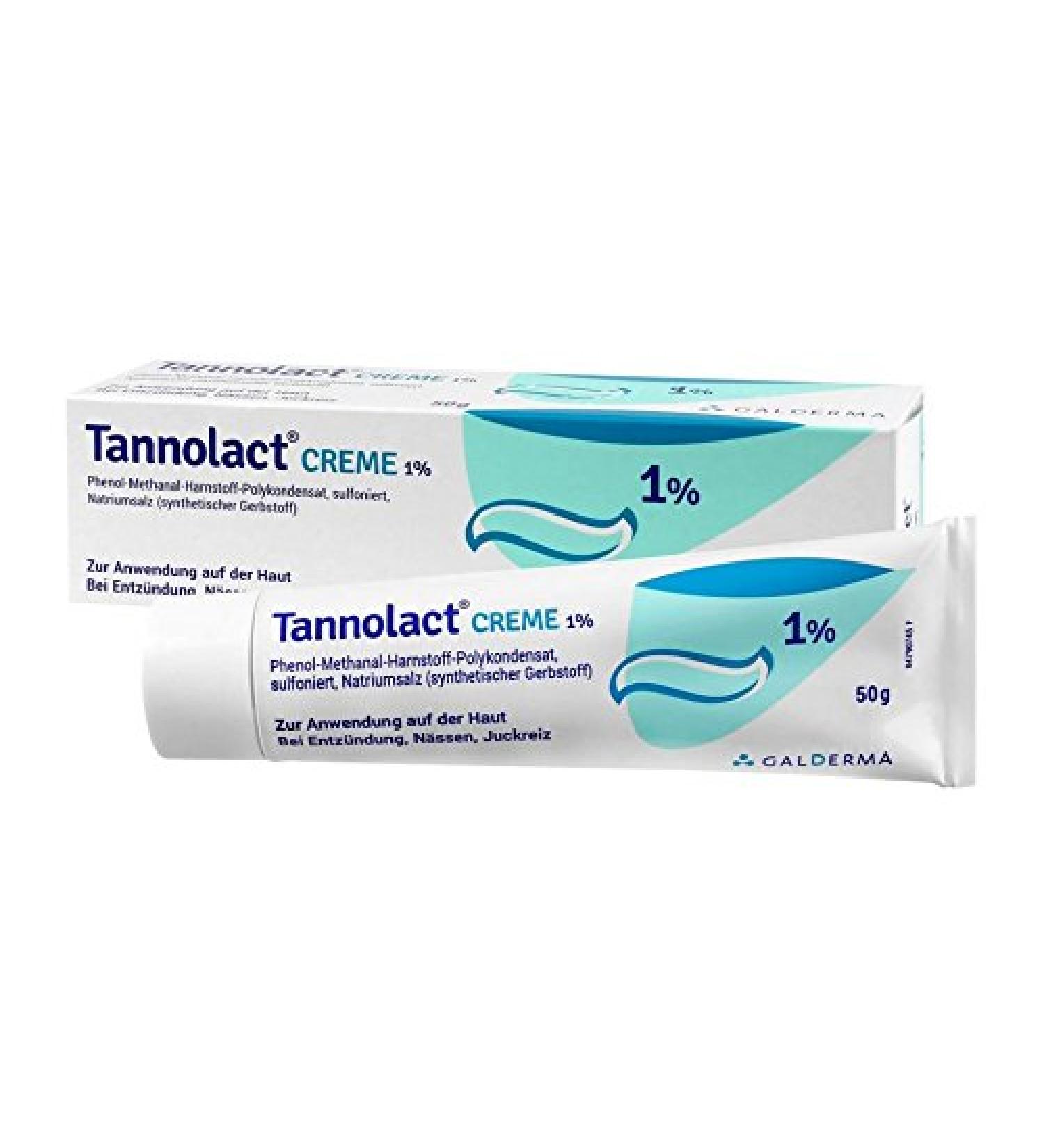 Tannolact cream 1% economy set 2x50gr.-for skin diseases associated with inflammation wetness itching