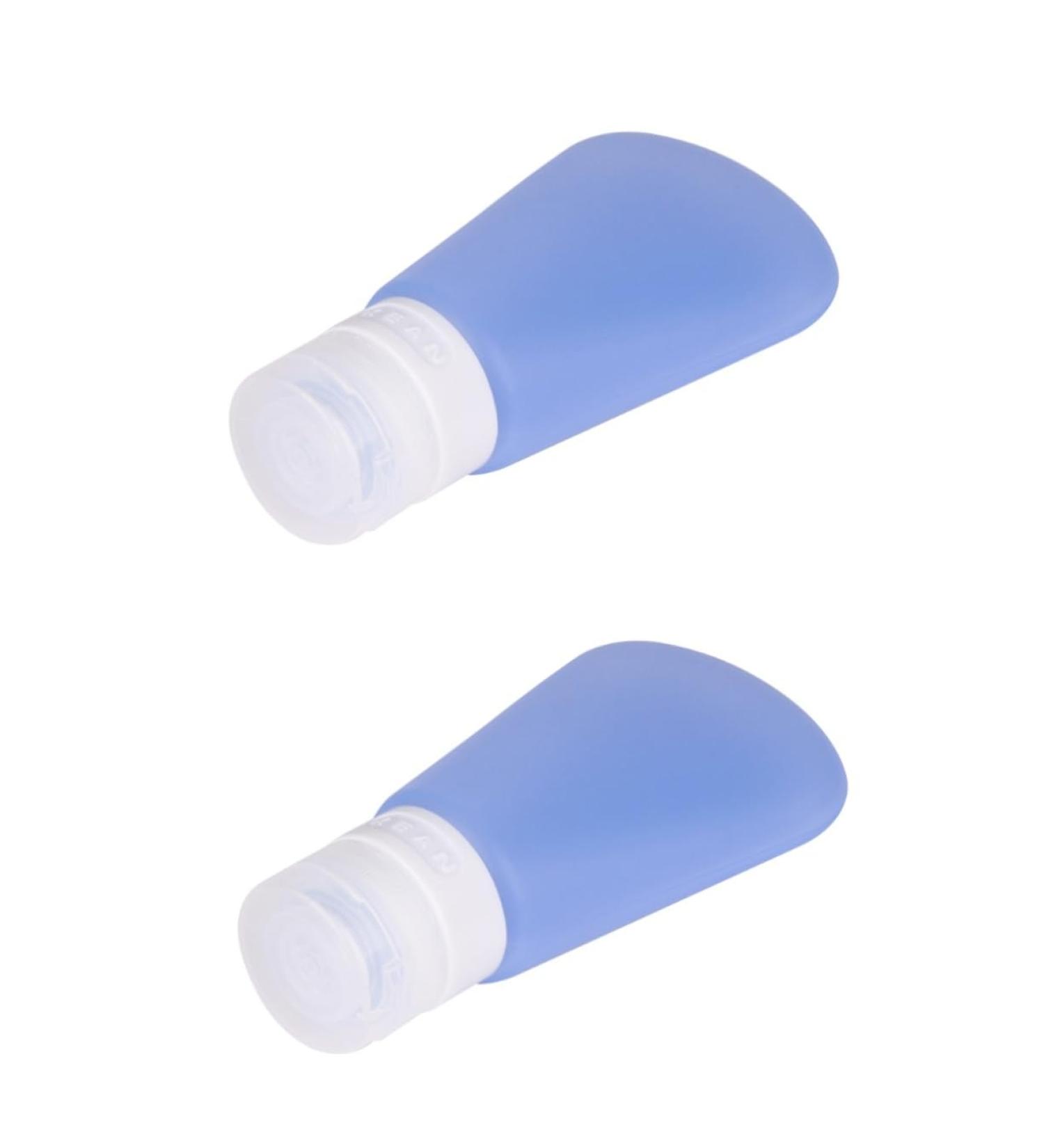 Housoutil 2pcs Shampoo Disposable Containers Silicone Press Bottle Empty Bottle Travel Filling Bluex2pcs Size 1x2pcs - Buy Online on GoSupps.com