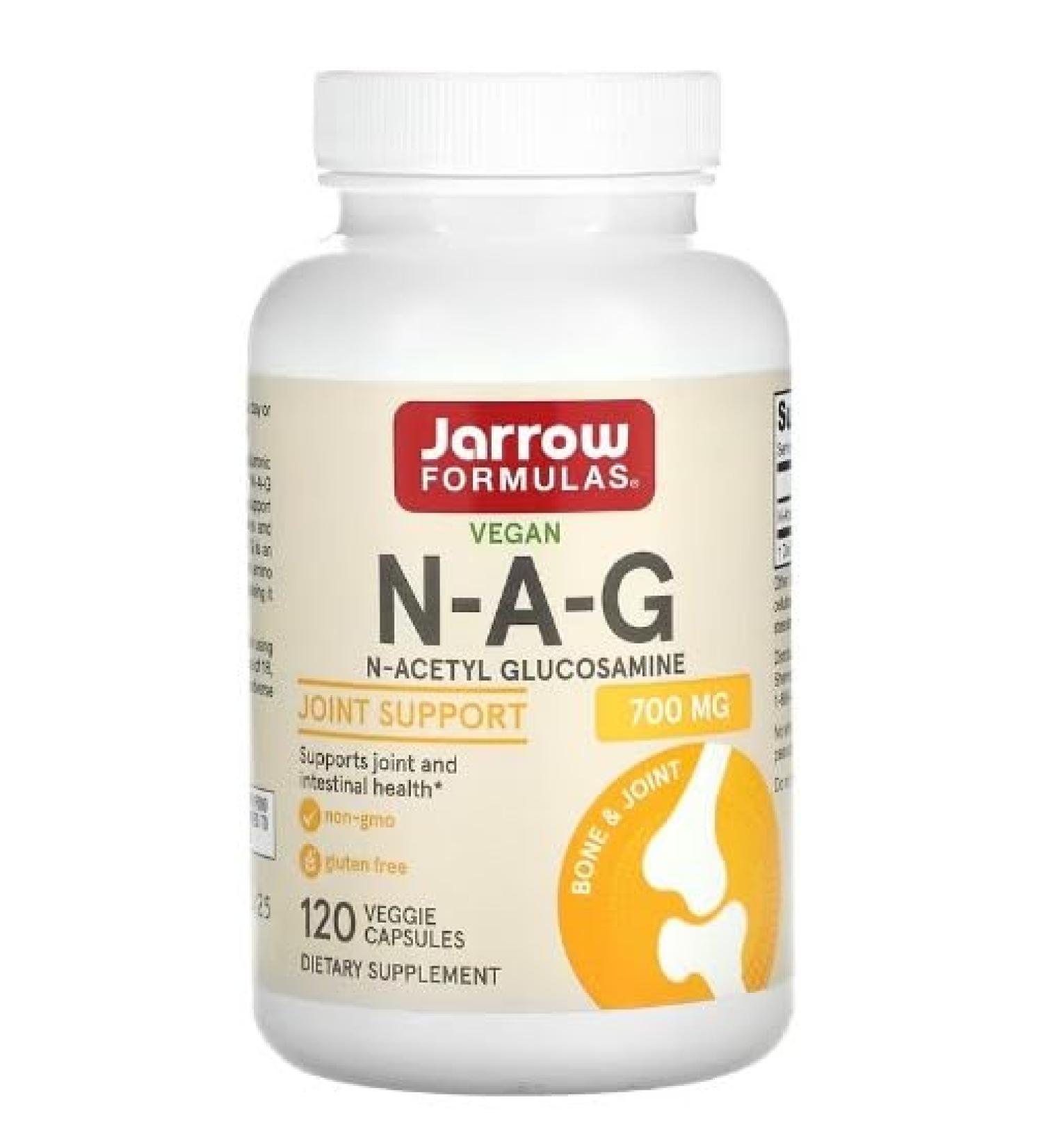Jarrow Formulas N-A-G (N-Acetyl-D-Glucosamine) 500mg - 120 Vcaps - Superior Joint and Digestive Support - Buy Online on GoSupps.com