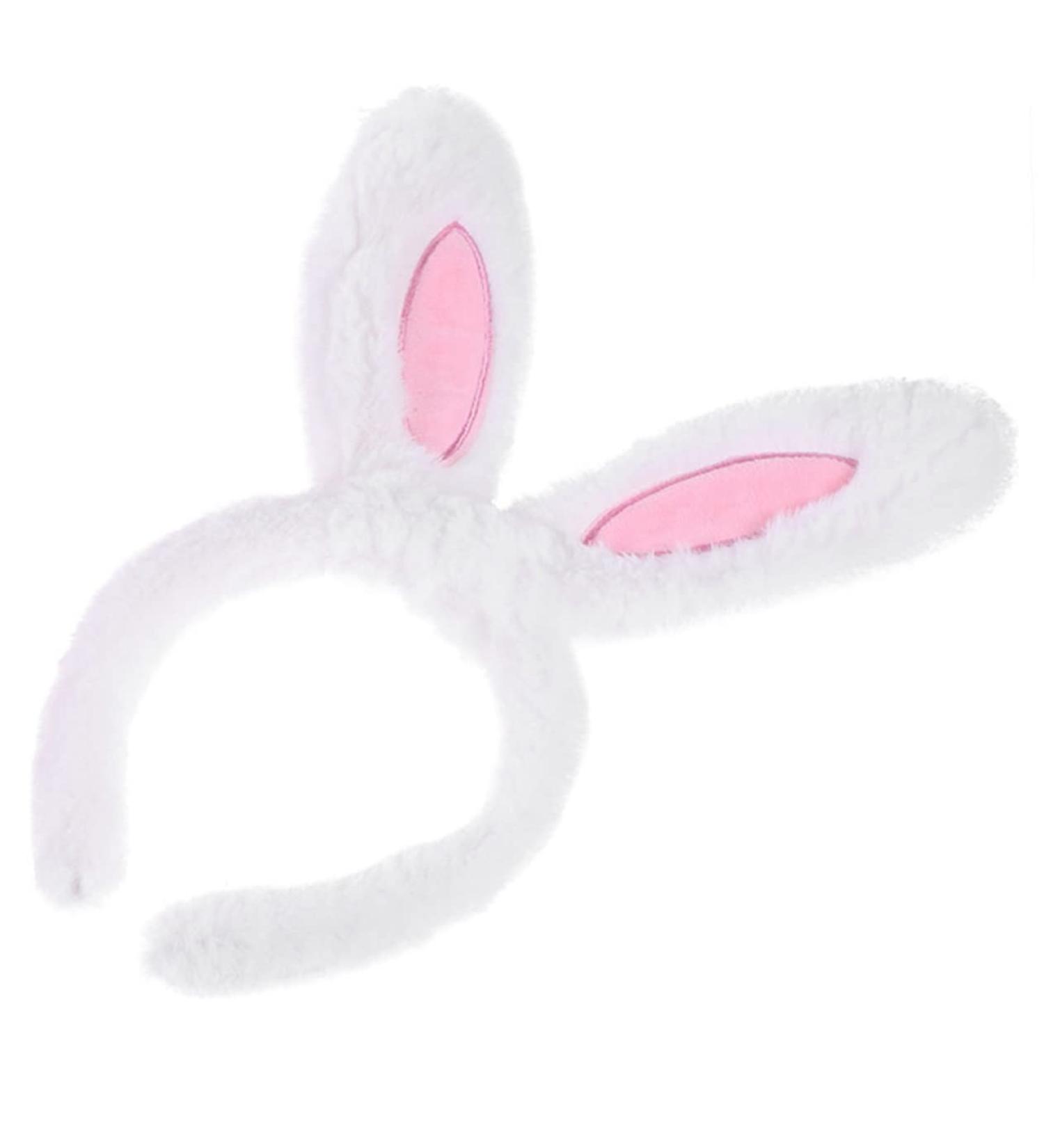 MAGICLULU Headband Animal Decor Stuffed Bunnies Easter Bunny Ears Dress for Girl Stuffed Bunny for Hair Bands Tiara Girl Hair Accessory White Decorations Women's Plush Rabbit Ears 28X13CM White - Buy Online on GoSupps.com