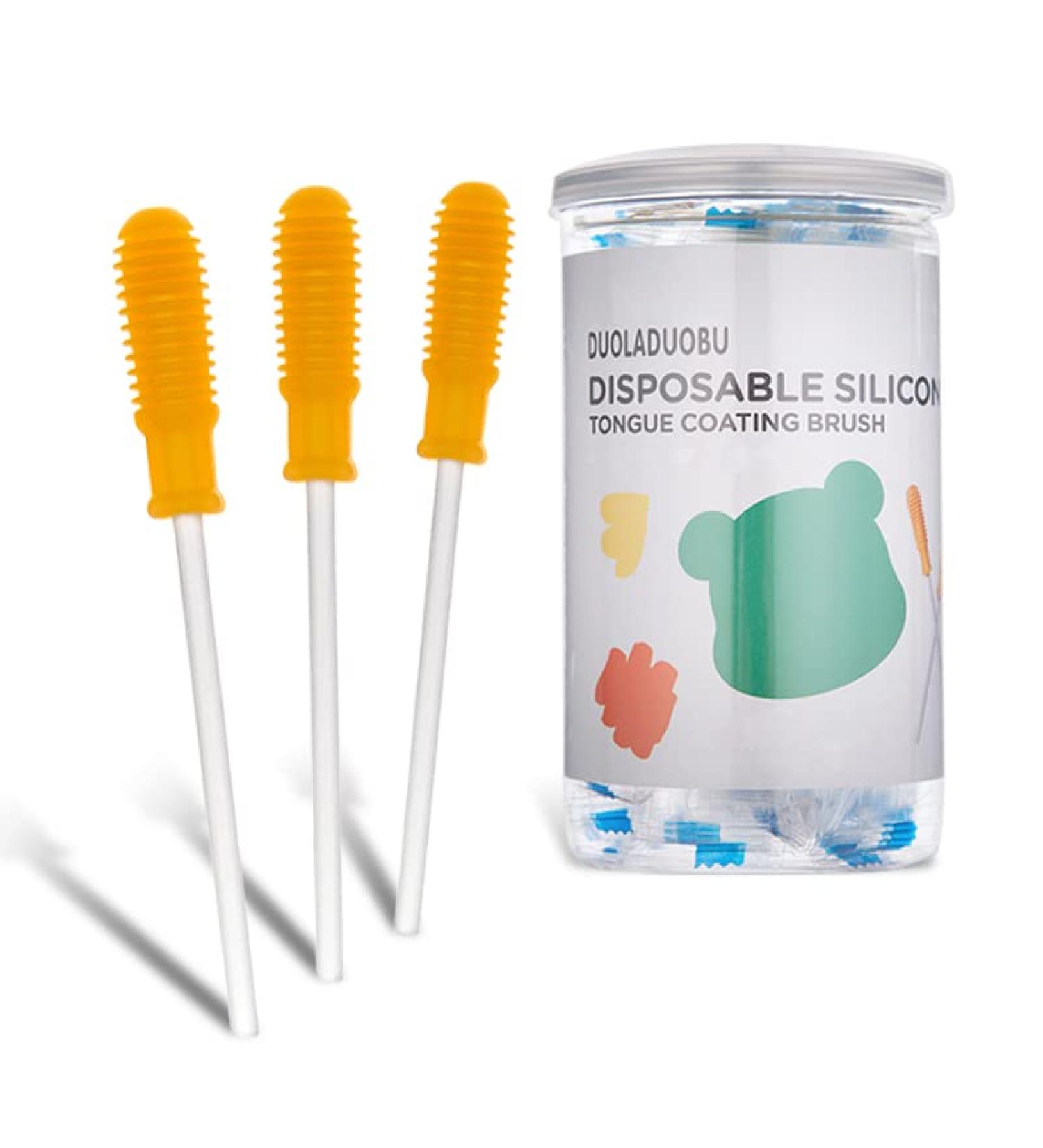 Baby Tongue Cleaner & Toothbrush - 30 Pcs Disposable Silicone Infant Oral Cleaner for Gum & Teeth Brush, Thrush Treatment 0-36 Months - Buy Online on GoSupps.com