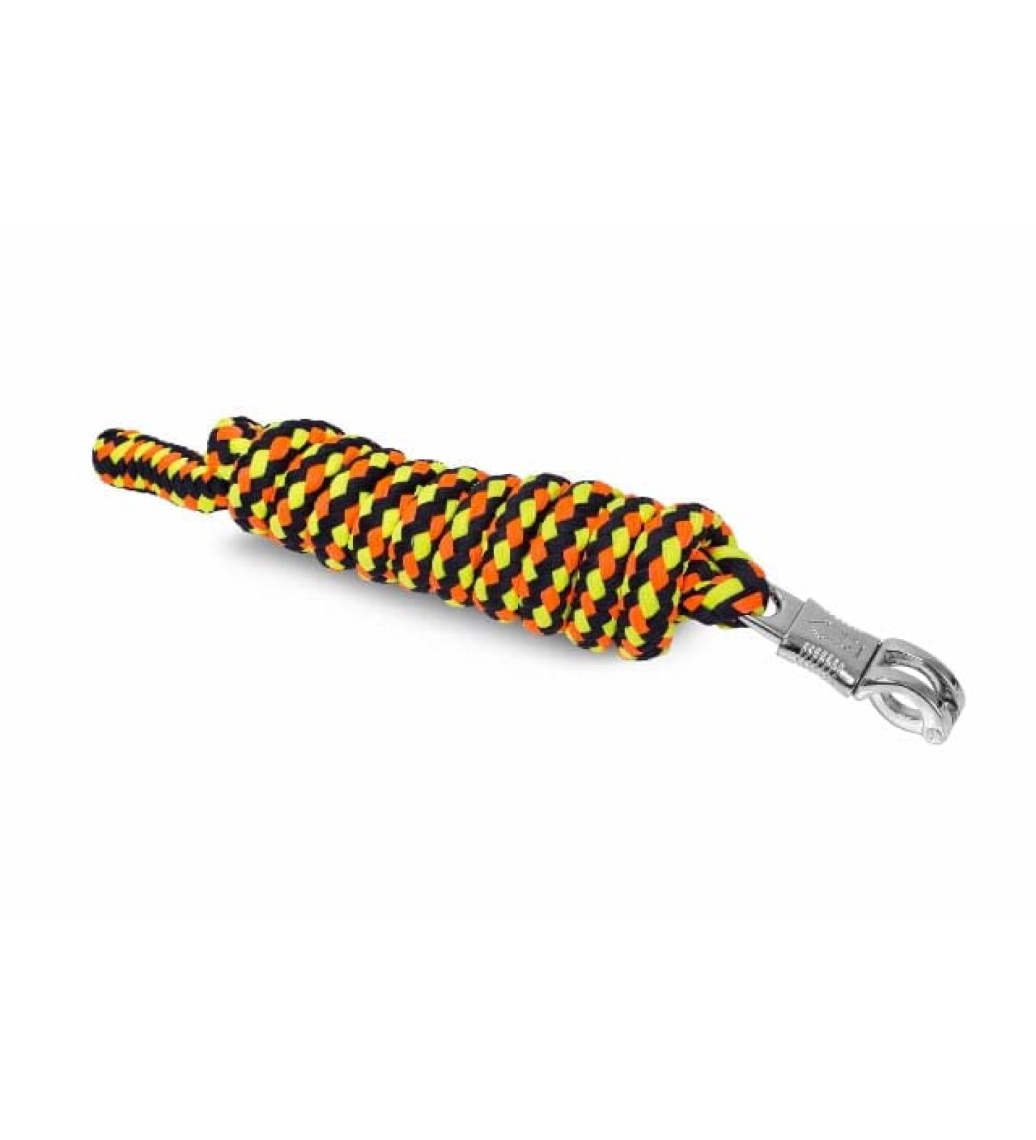 Leading rope horse panic hooks or carabin hooks start soft 2m knitting horse guide knitting horse carabiner tiebindest trick horse horse trick (black/neonorange/neon yellow panic hook) black/neonorange/neongelb panic