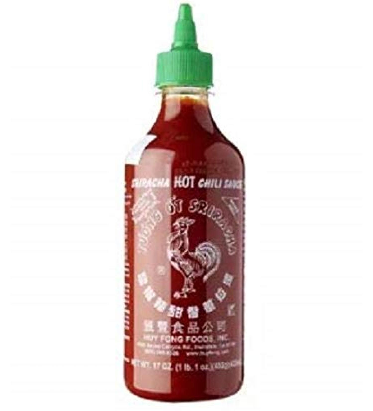 Huy Fong Sriracha Hot Chili Sauce Aka Haan Sauce Chili Sauce 435ml Made from sunripened chilies in a smooth paste weve captured its flavor in a handy squeeze bottle - Buy Online on GoSupps.com