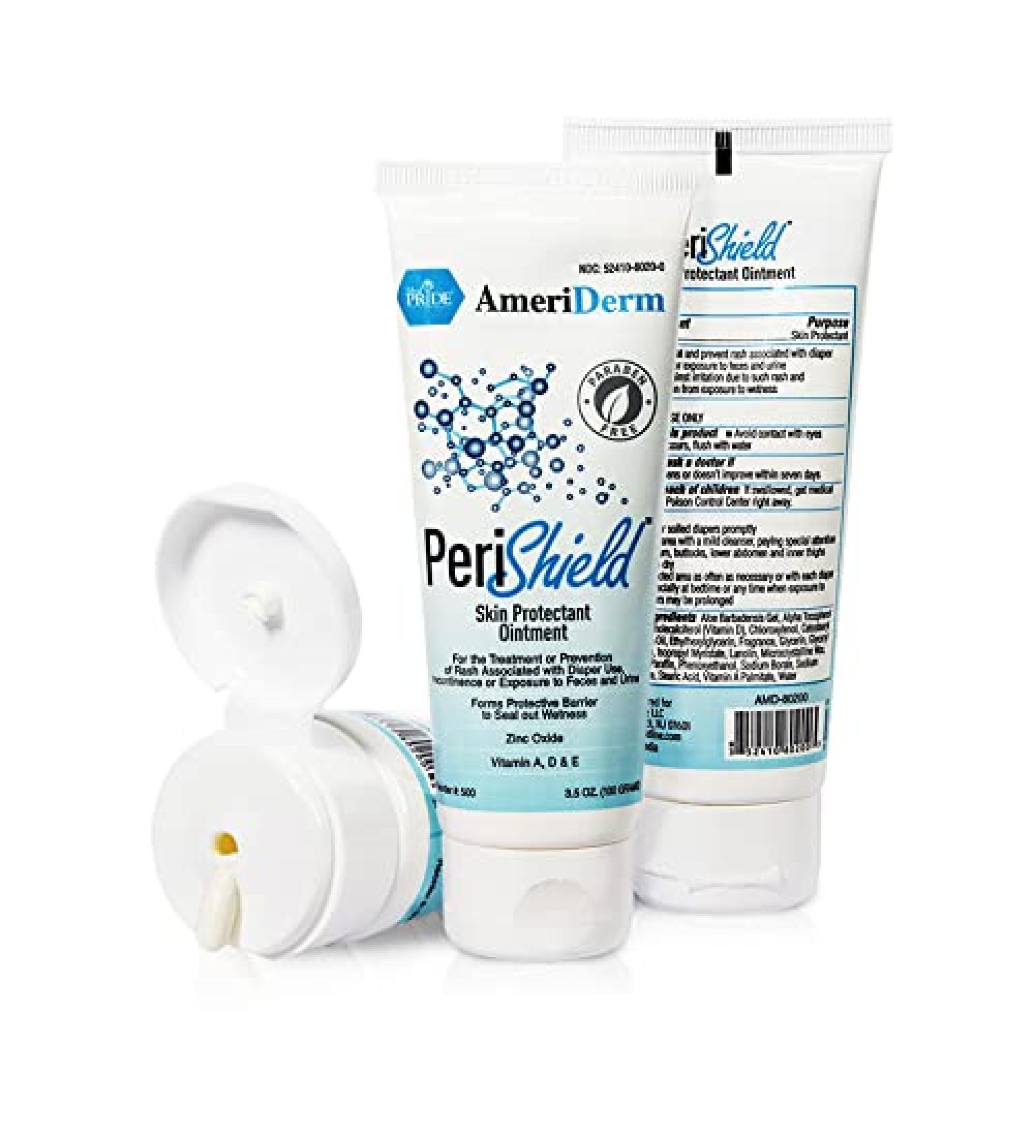 Med Pride PeriShield Diaper Rash Ointment - Zinc-Oxide Cream for Babies with Vitamins A, D & E - Paraben-Free Rash Treatment & Prevention - 3.5oz - Buy Online on GoSupps.com