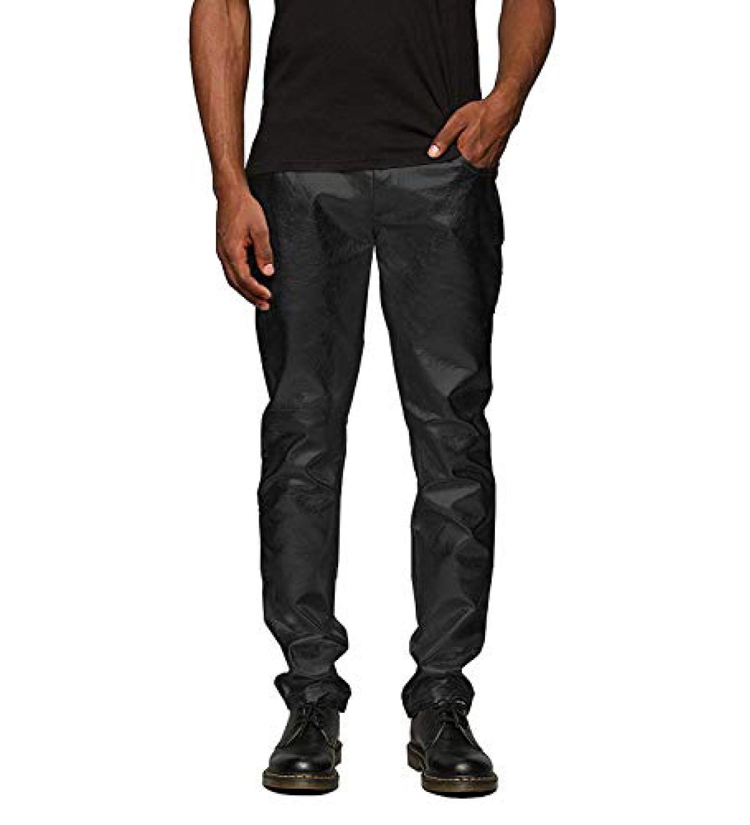 COOFANDY Mens Metallic Shiny Disco Nightclub Pants - Black Medium - Buy Online on GoSupps.com