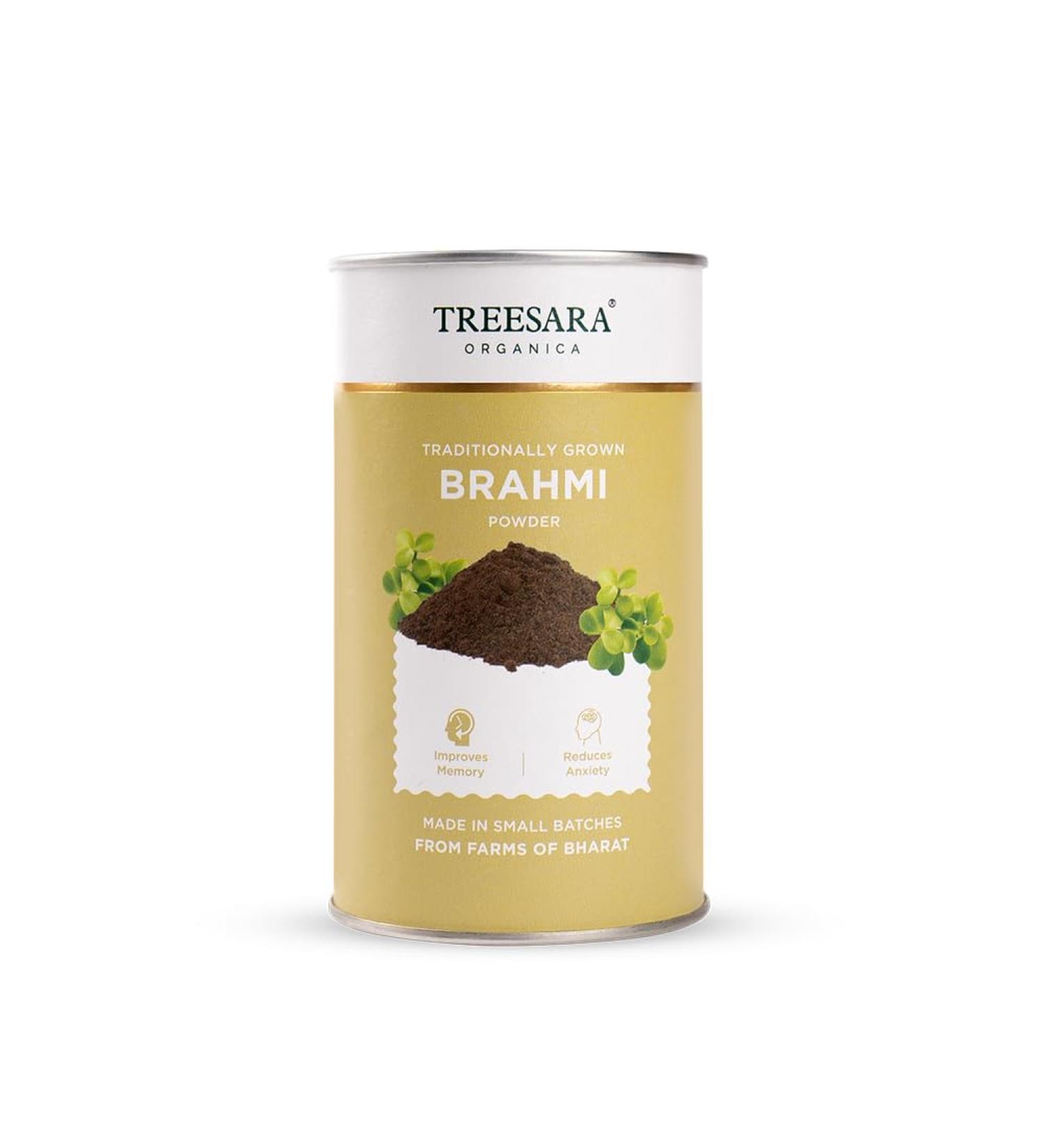  TREESARA TREESARA Organic Brahmi Powder 100% Natural Organic Brahmi (Bacopa) Monnieri Powder Non GMO No added Preservatives Superfood For Healthy Hair 3.5 Ounce - Buy Online on GoSupps.com