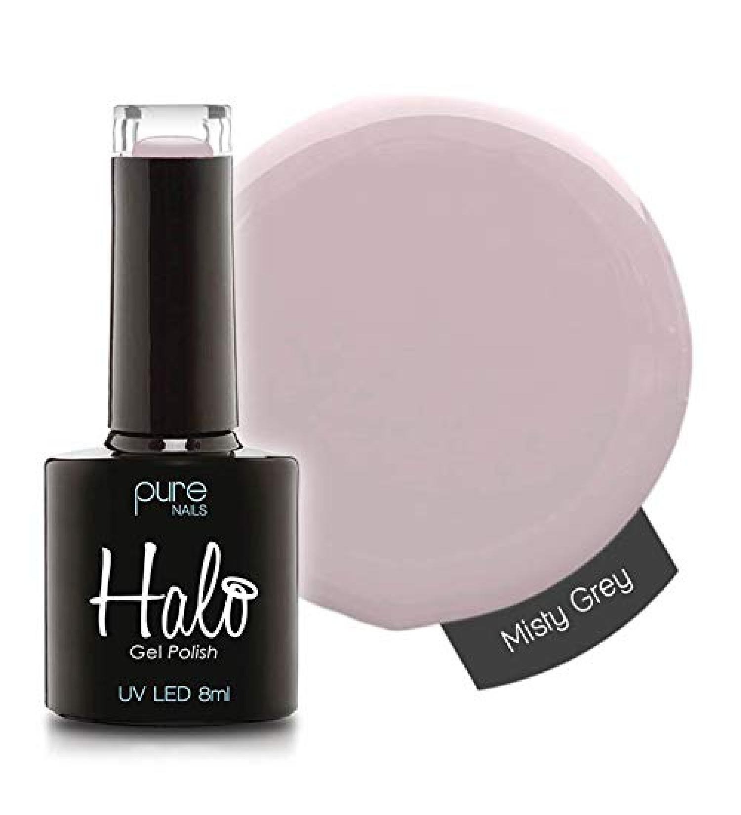 Halo Gel Polish *Full Range 8ml* **CHOOSE YOUR COLOUR(S)** (Misty Grey N2830) Misty Grey N2830 8 ml (Pack of 1)