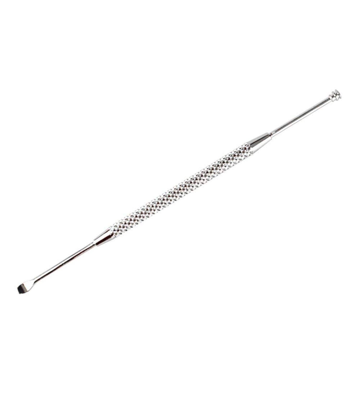 Ear wax removal tool double end stainless steel spiral ear pick spoon ear wax removal ear spoon cleaning tool silver shortcut - Buy Online on GoSupps.com