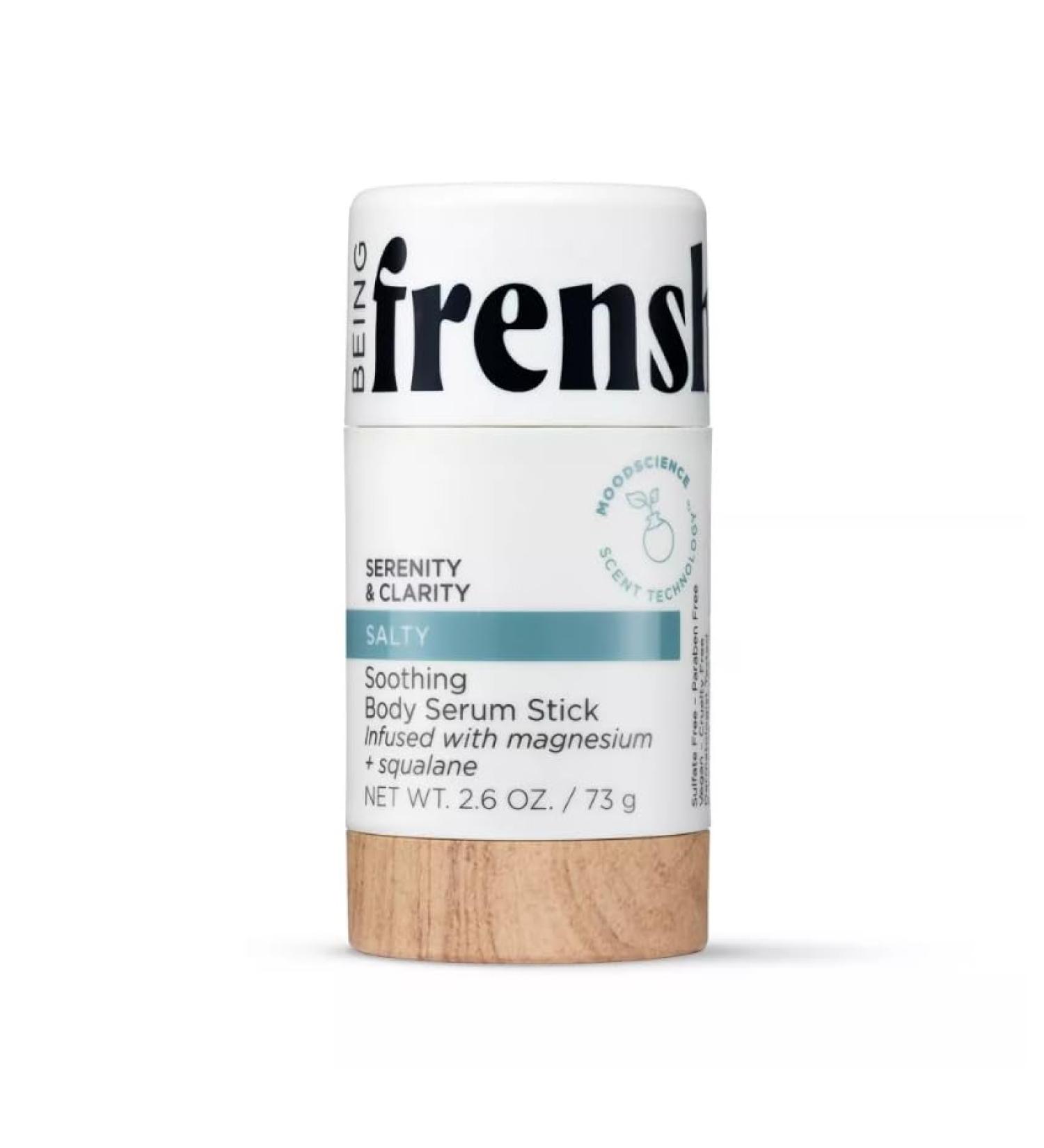 Being Frensh'e Body Serum Stick Salty Scent Magnesium Infused 2.6 oz Vegan Cruelty-Free