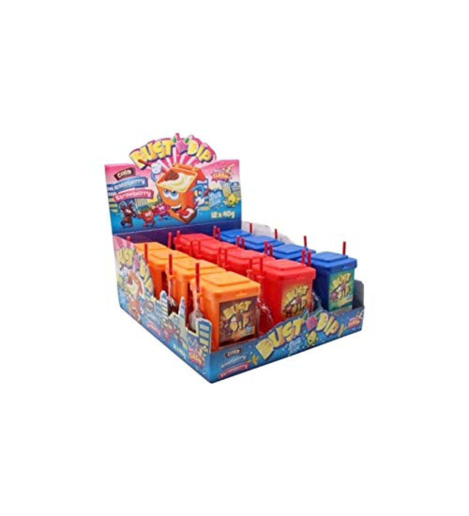 DUST'N'DIP LOLLYTONNE-CANDY BIN-12X40 GR