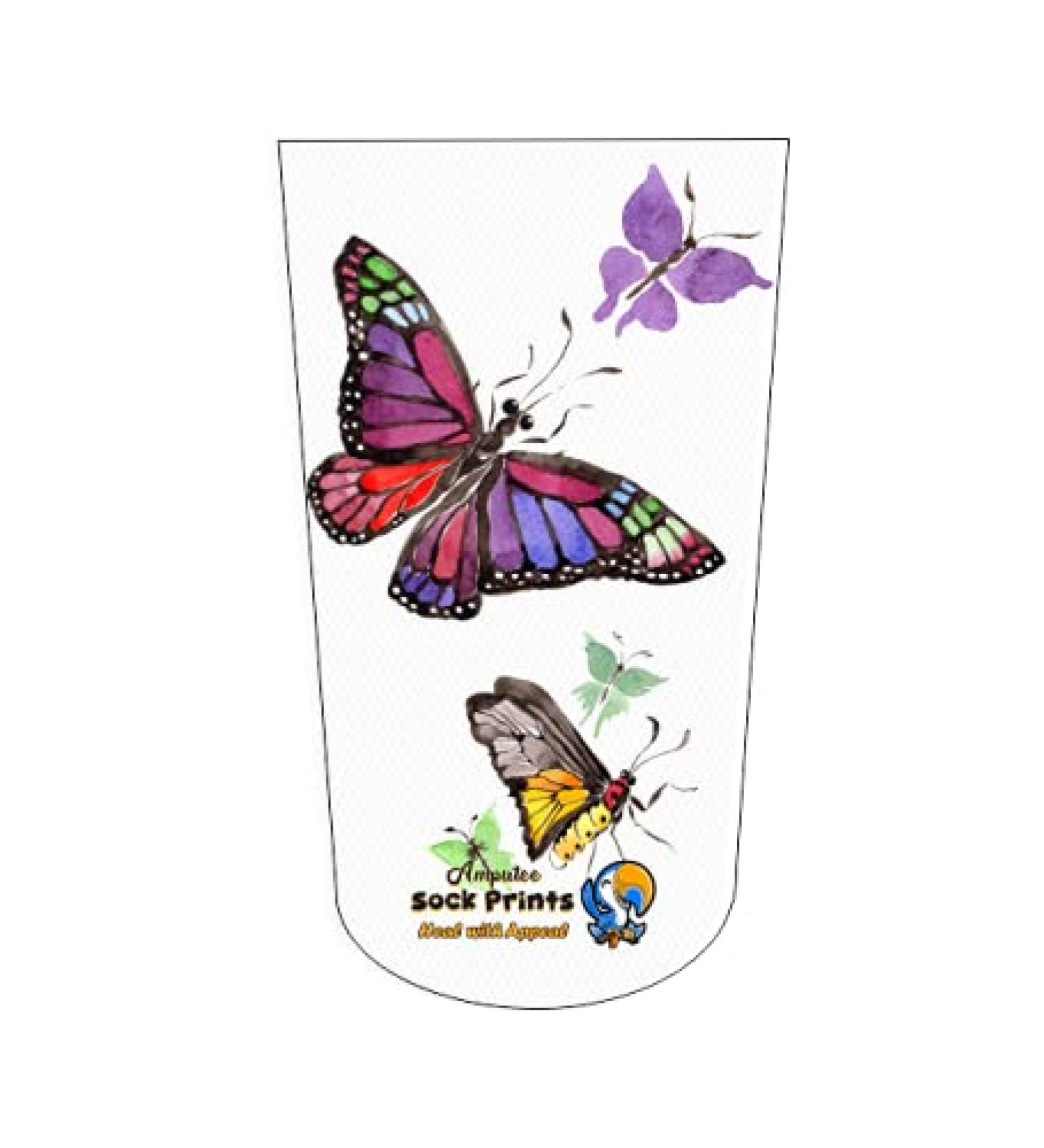 Amputee Stump Sock Butterfly Montage 002 V2 3Ply - Heal with Appeal - Buy Online on GoSupps.com