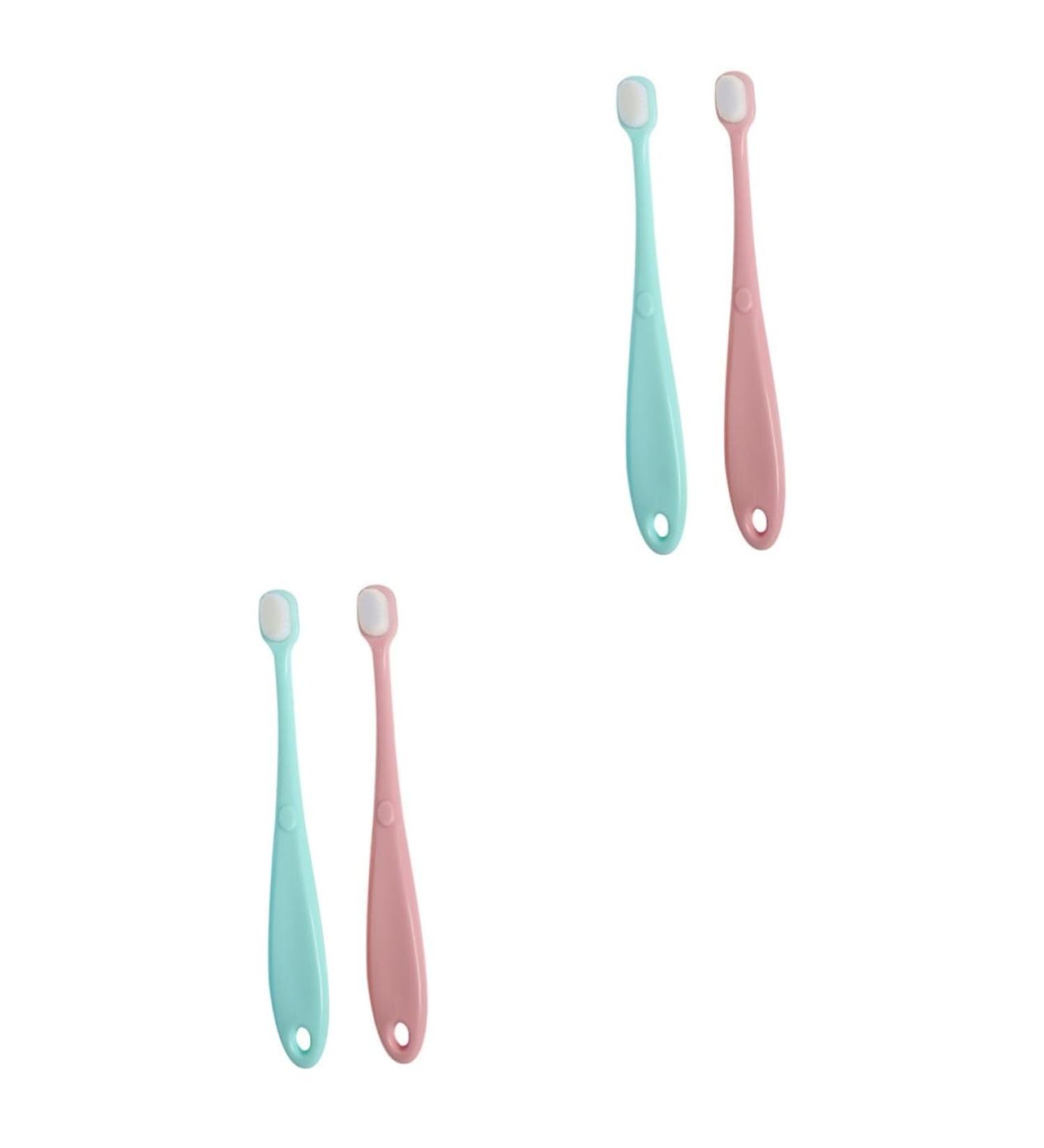Minkissy Toothbrush Set for Toddlers - Baby Shower Gift | Small Head Oral Care Brush 4 Pack - Buy Online on GoSupps.com