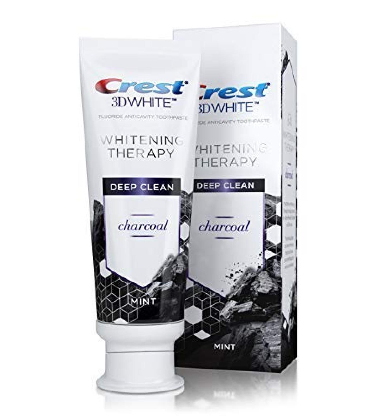 Crest 3D White Charcoal Fluoride Toothpaste - Whitening Therapy & Invigorating Mint, 4.1 oz - Buy Online on GoSupps.com
