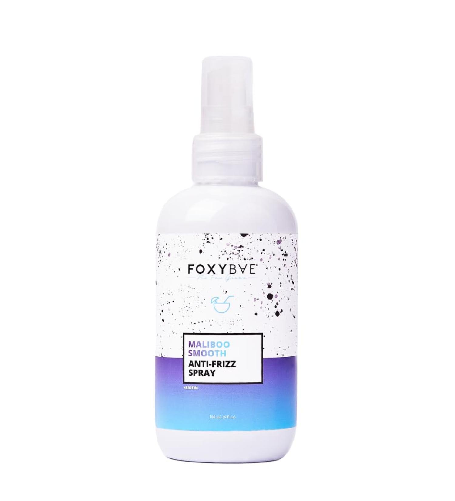 FoxyBae Anti Frizz Spray - with Biotin - Smoothes Hair Hydrates Nourishing - Lightweight Formula - Maliboo Smooth - 6 Fl Oz - Buy Online on GoSupps.com