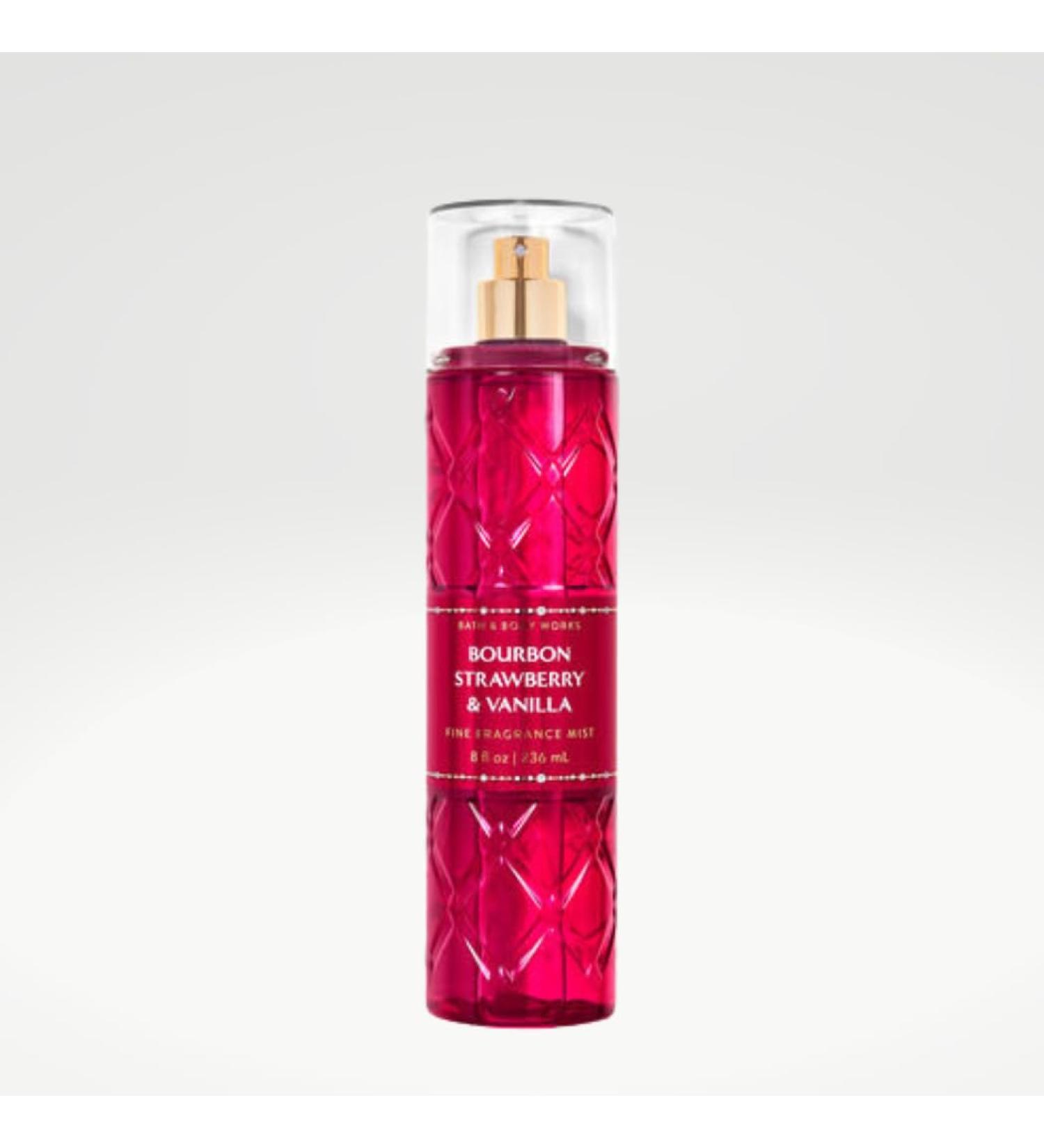 Bath & Body Bourbon Strawberry & Vanilla Fine Fragrance Mist Body Spray 8 fl oz / 236 mL (Packaging May Vary)