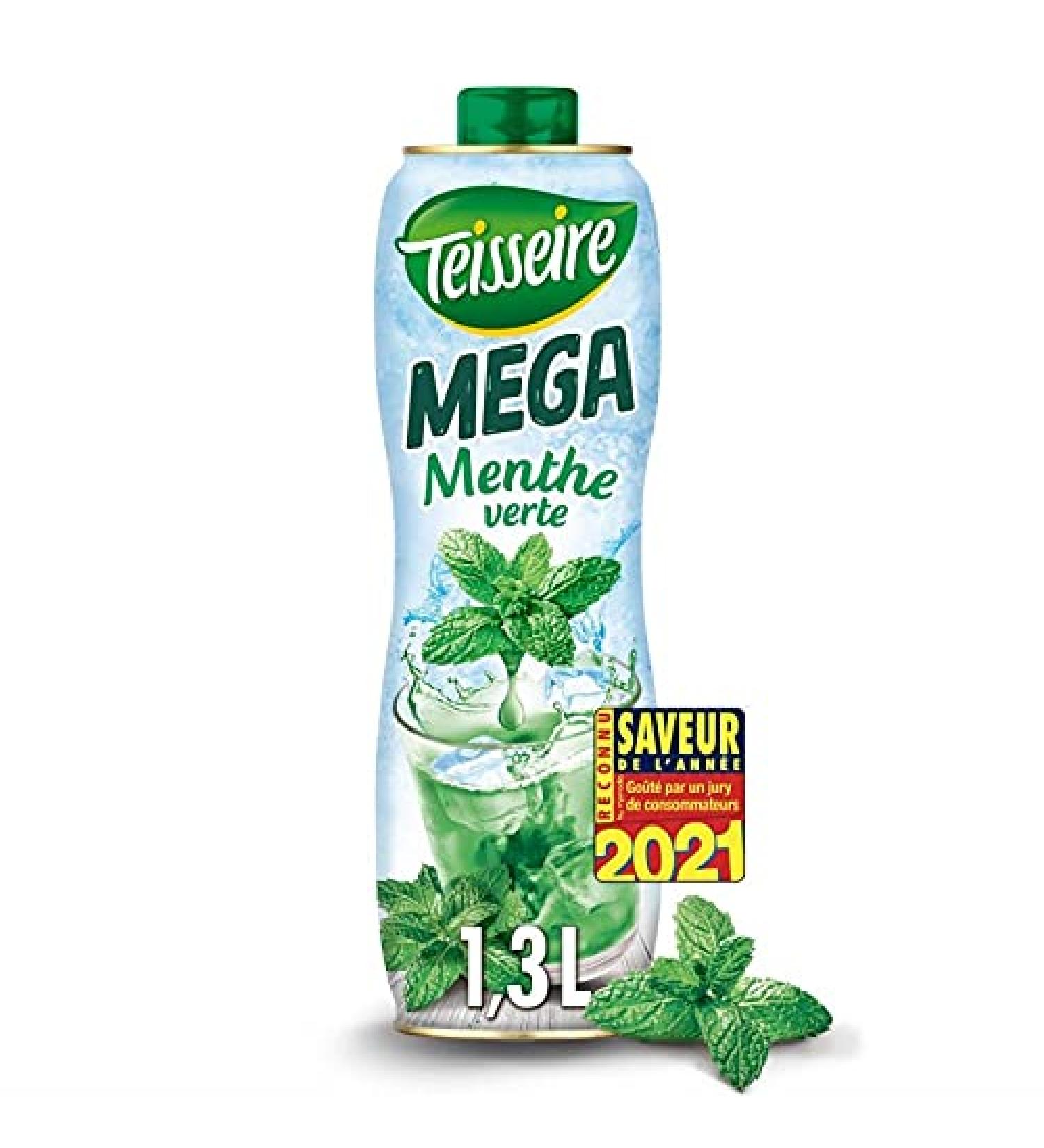 TEISSEIRE Mega Mint Syrup 130 cl (Pack of 3) - Buy Online on GoSupps.com
