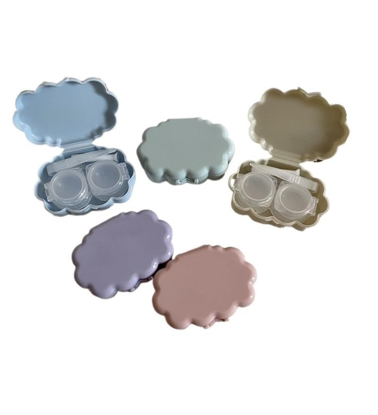 Buy KCHYCV Gray Simple Color Contact Lens Container - Portable Cosmetic Care Storage Box Double Box for Lenses - Buy Online on GoSupps.com