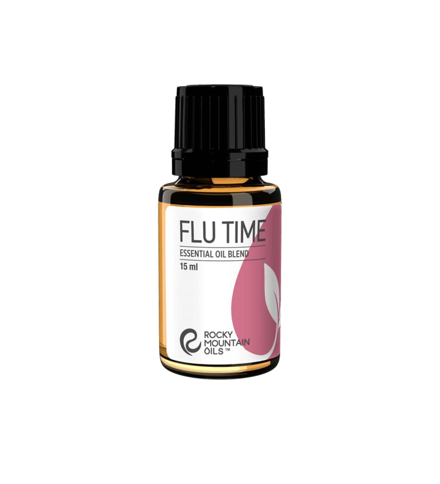 Rocky Mountain Oils Flu Time Essential Oil Blend - Therapeutic Grade Aromatherapy Oils for Topical Use - 15ml - International Shipping - Buy Online on GoSupps.com