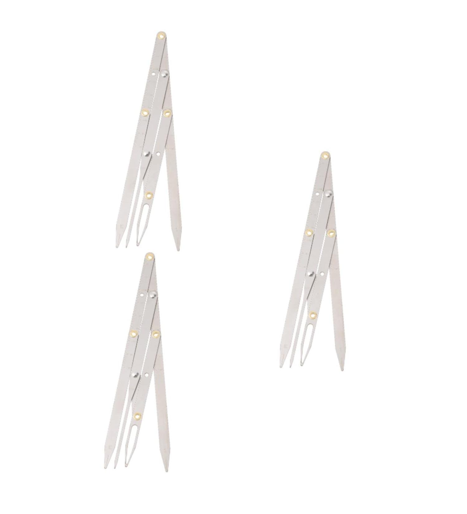 NOLITOY 3pcs Eyebrow Scale 3 Point Positioning Ruler Bladee Measuring Tool Second Generation Adjustable Gold 16X4.5X0.6CMx3pcs Silverx3pcs - Buy Online on GoSupps.com