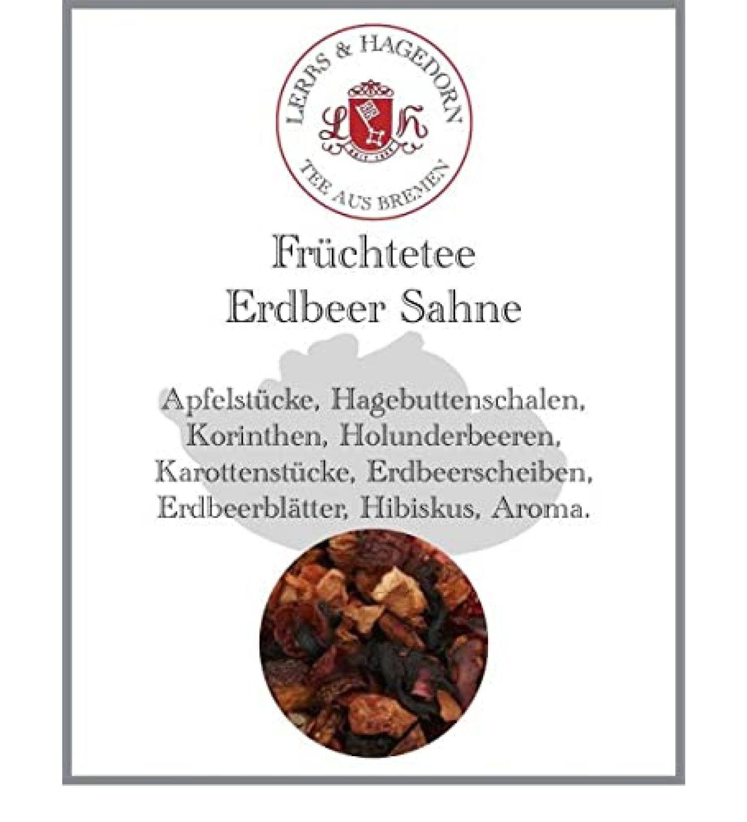  Lerbs & Hagedorn Strawberry fruit tea - 250 g - Buy Online on GoSupps.com