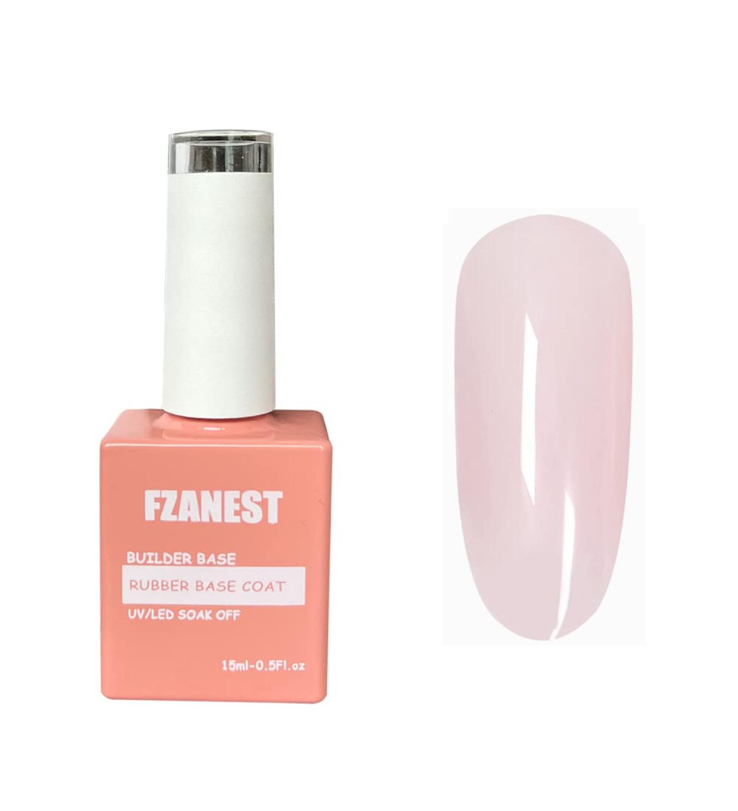 FZANEST Natural Nude Builder Gel For Nails Builder Base Sheer Color Gel Nail Polish Brush On Builder Extension Gel in a Bottle Soak Off French Manicure15ml Natural Blush Pink - Buy Online on GoSupps.com