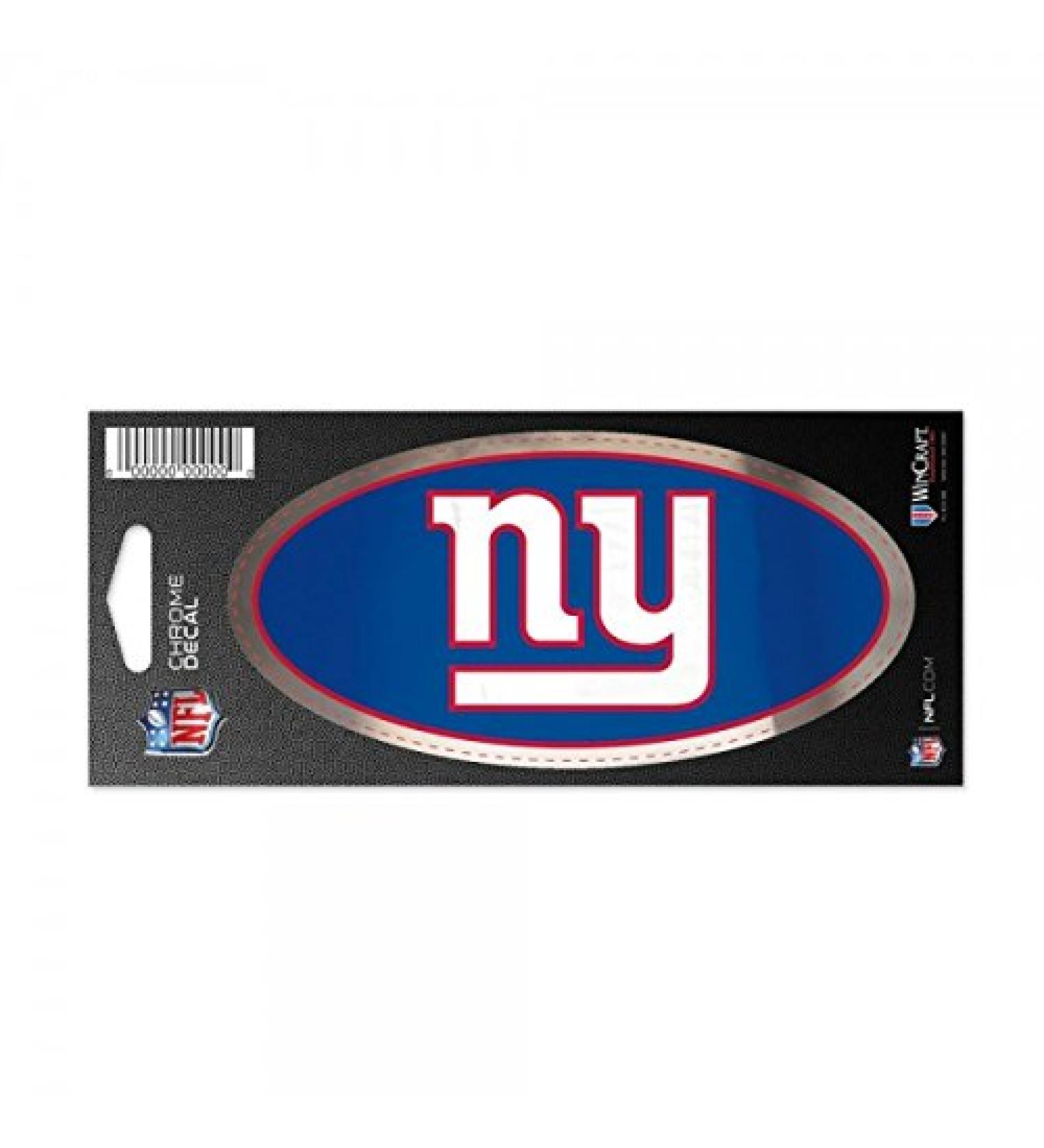 New York Giants Official NFL Sticker Chrome in 7.6 x 17.7 cm