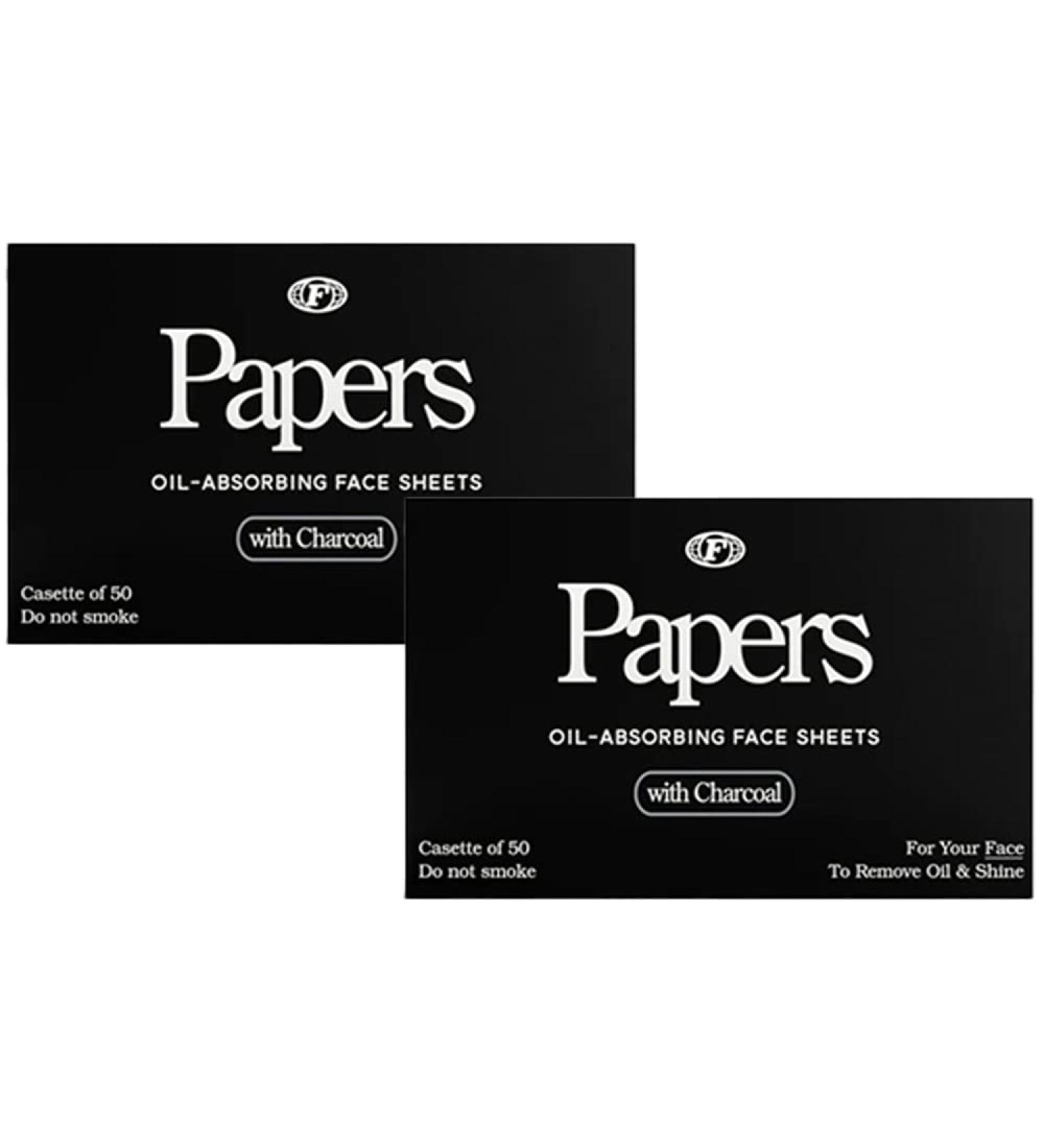 Frontman Charcoal Oil-Absorbing Face Sheets - Pack of 100 Sheets, Control Shine, Remove Excess Oil, Unclog Pores - Buy 2 Packs for Best Results - Buy Online on GoSupps.com