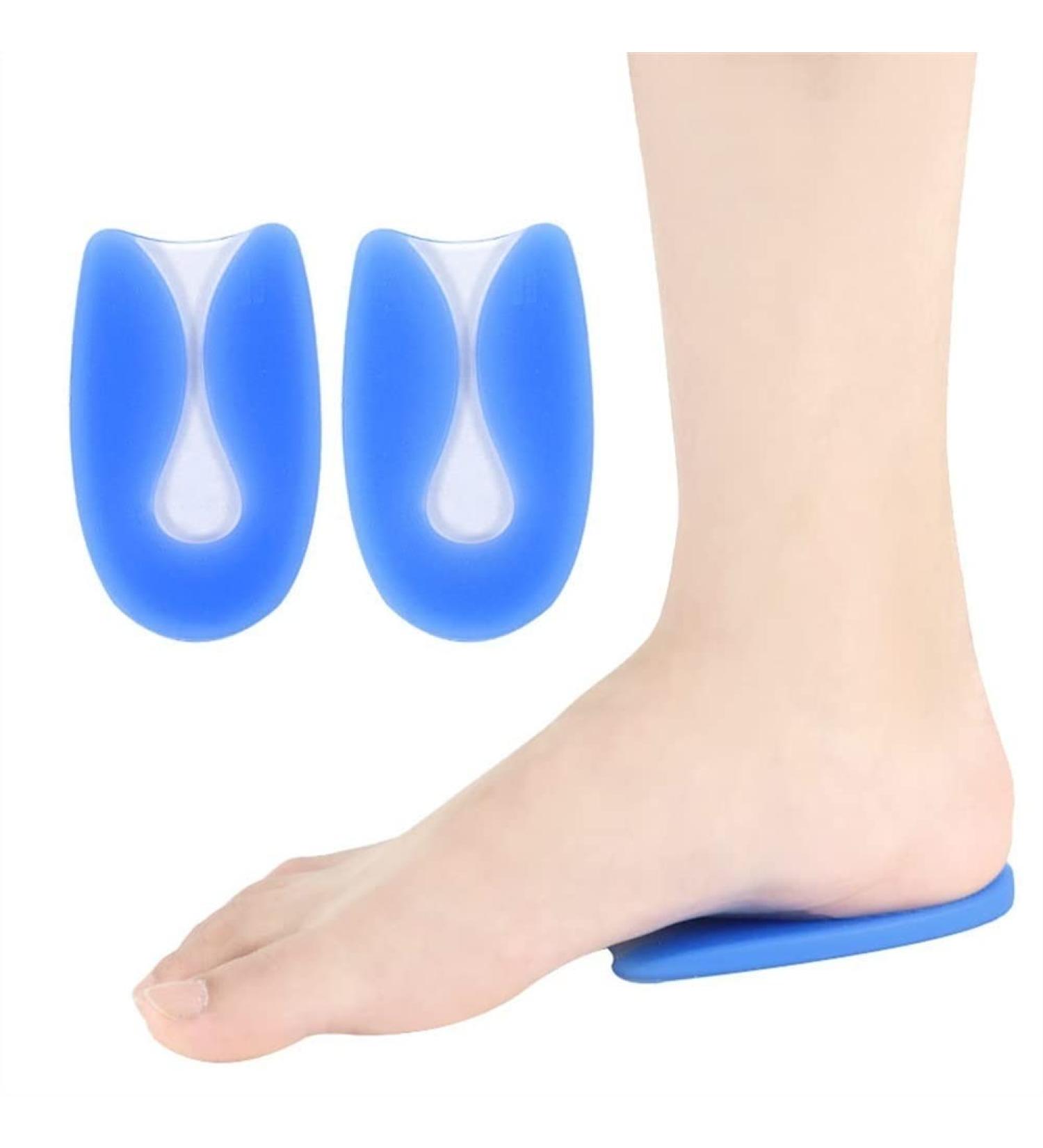 Silicone Heel Cushion Pads for Plantar Fasciitis - Shock Absorbent Orthotic Inserts | Soft Sports Grips for Adults (Small - Buy Online on GoSupps.com