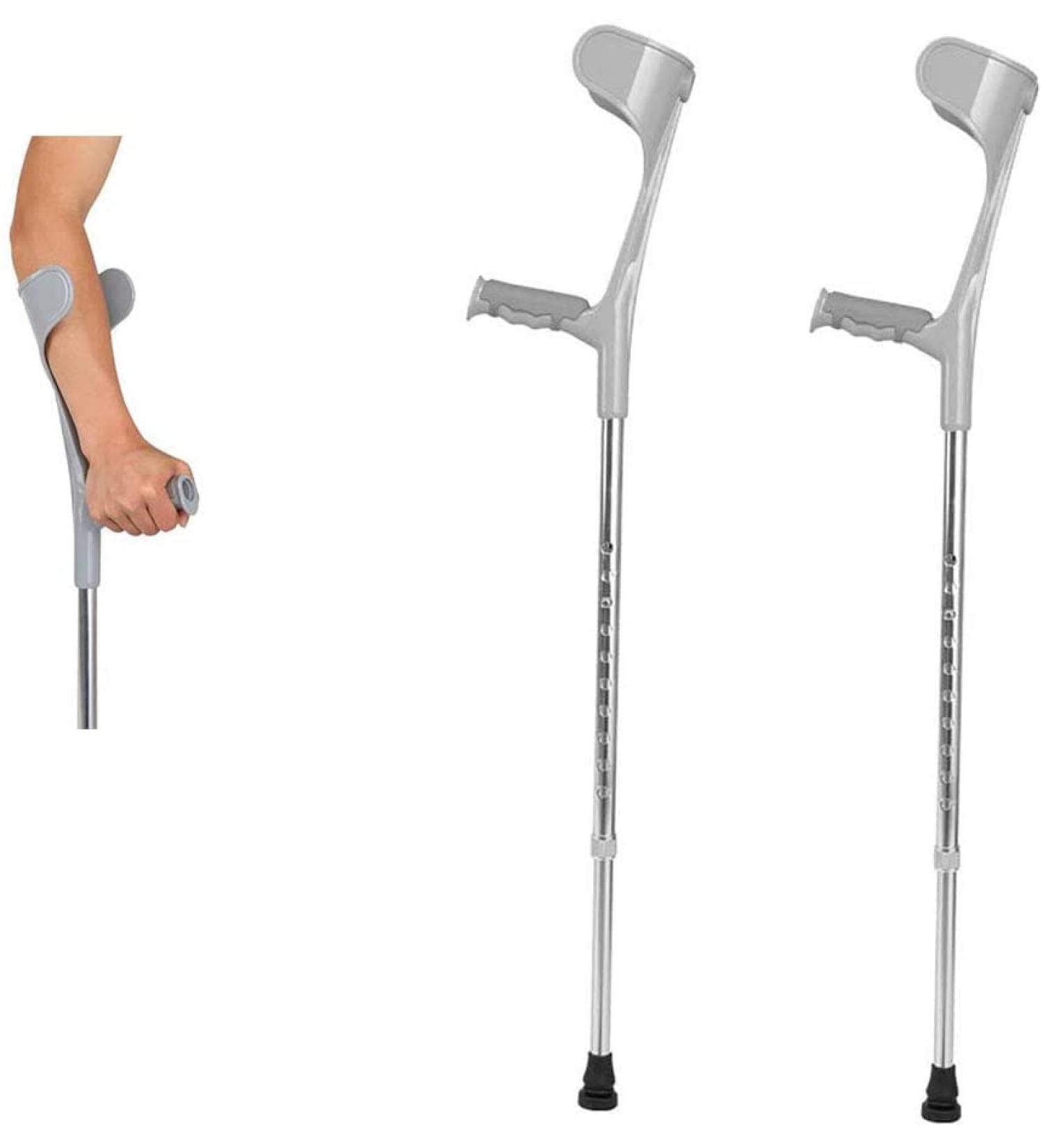 ATHUAHLR Forearm Crutches Adjustable Forearm Crutches (Pair) - Euro Style Light Weight Forearm Crutch Adult Size Crutches Support Legs After Injury or Surgery Handle Crutches for Elderly Disabled - Buy Online on GoSupps.com