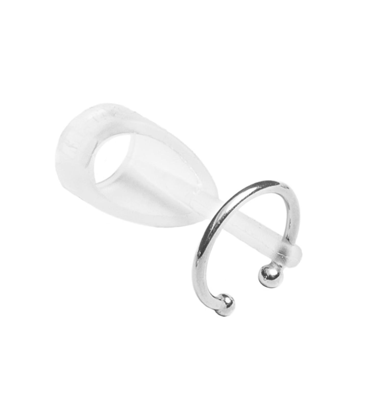 Deafmetal USA Retention Hearing Aid Cuff & Silicone Holster - Secure BTE/RIC Hearing Aids & Cochlear Implants - Silver - 1 Ear Attachment - Buy Online on GoSupps.com