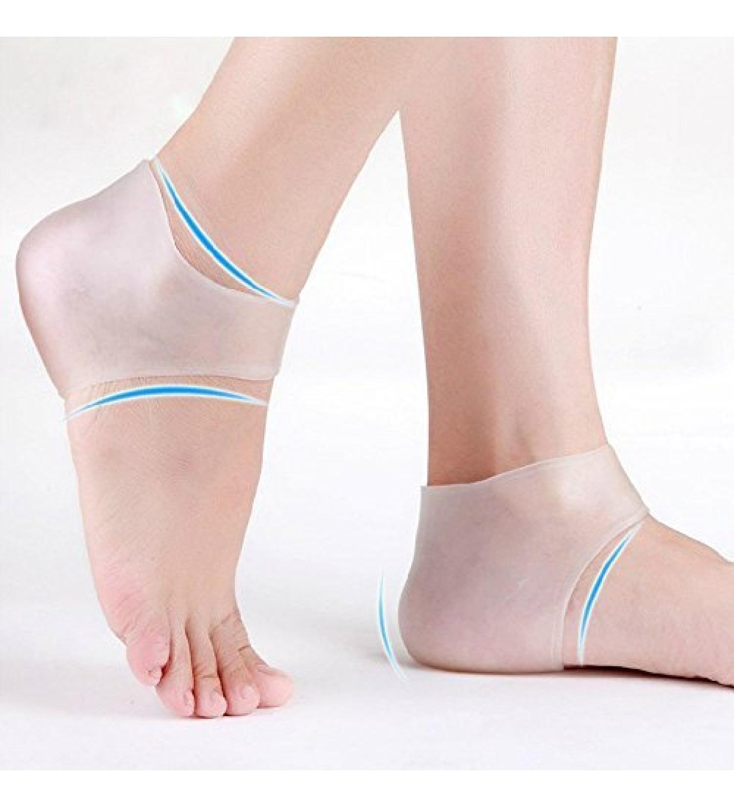Plantar Fasciitis Silicone Heel Sock Moisturizing Compression Sleeve Cushion Pedidoc Best Foot Pad Ease Swelling Sore Feet Spurs & Cracked Heels Pain Relief Gel Protector Increase Circulation