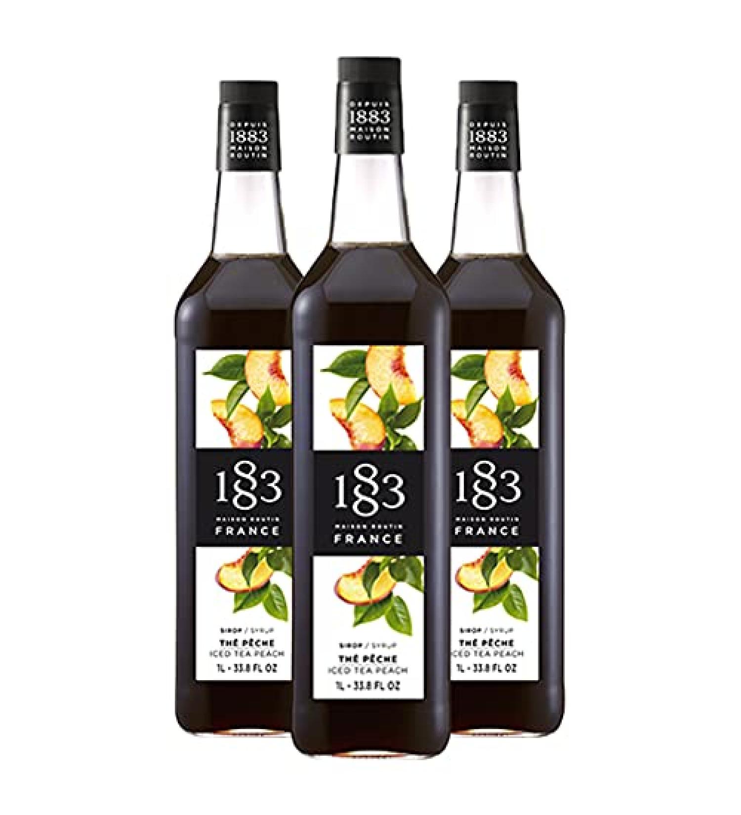 1883 MAISON ROUTIN Maison Routin 1883 Iced Tea Bags Peach Syrup 1 Litre Pack of 3