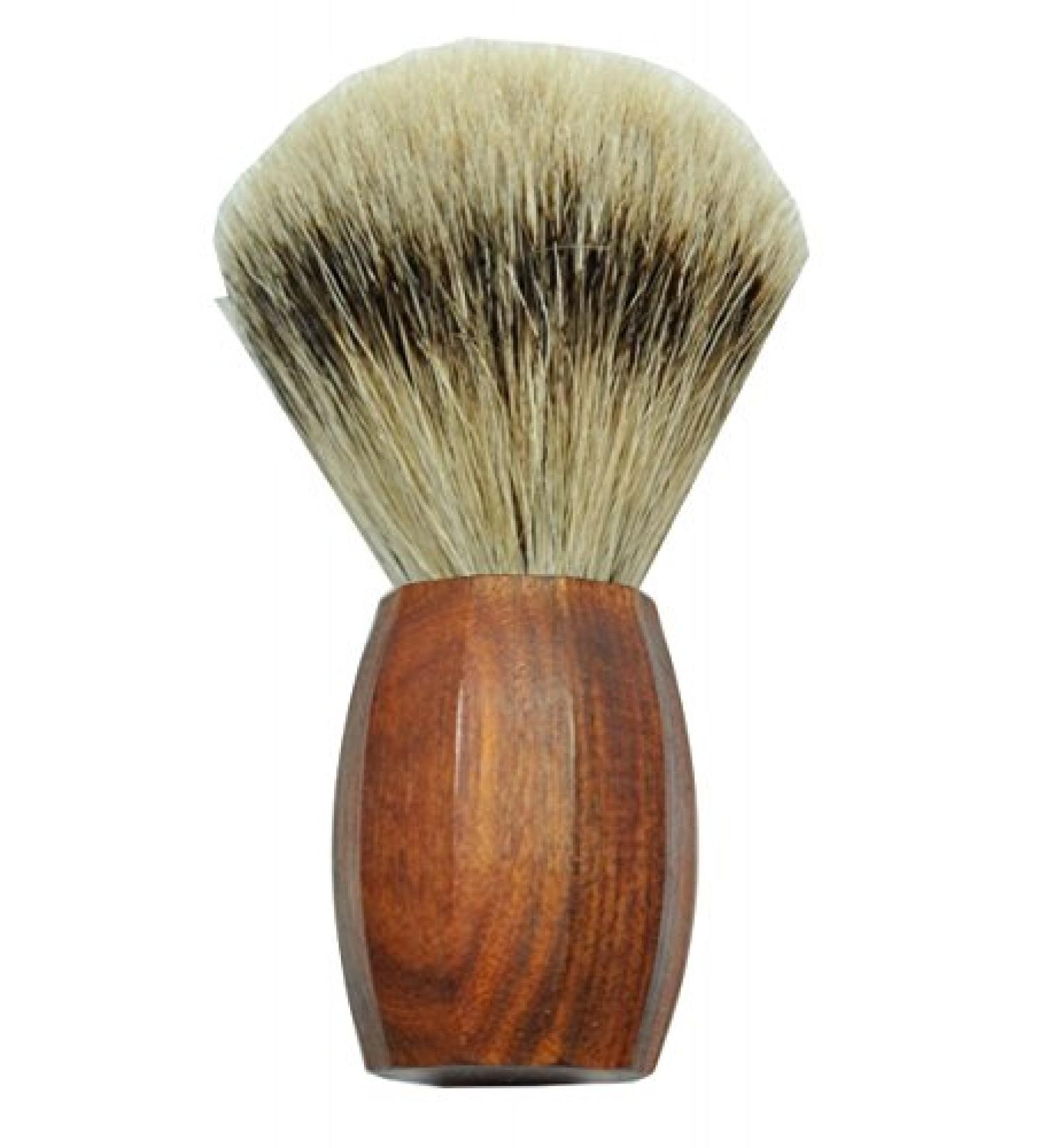 Shaving brush rosewood wood 100% silvertip (pyr) gold badger