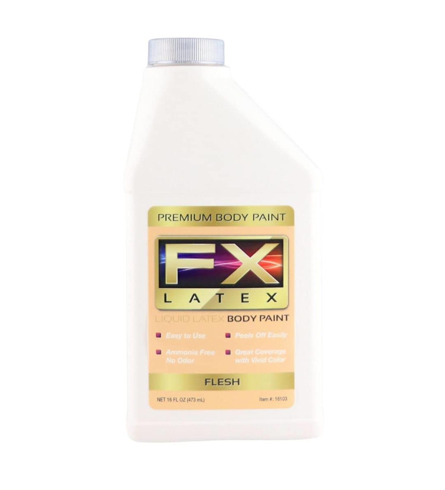Ammonia-Free Liquid Latex Body Paint Flesh - 16oz Jar | Non-Toxic Body Paint - Buy Online on GoSupps.com