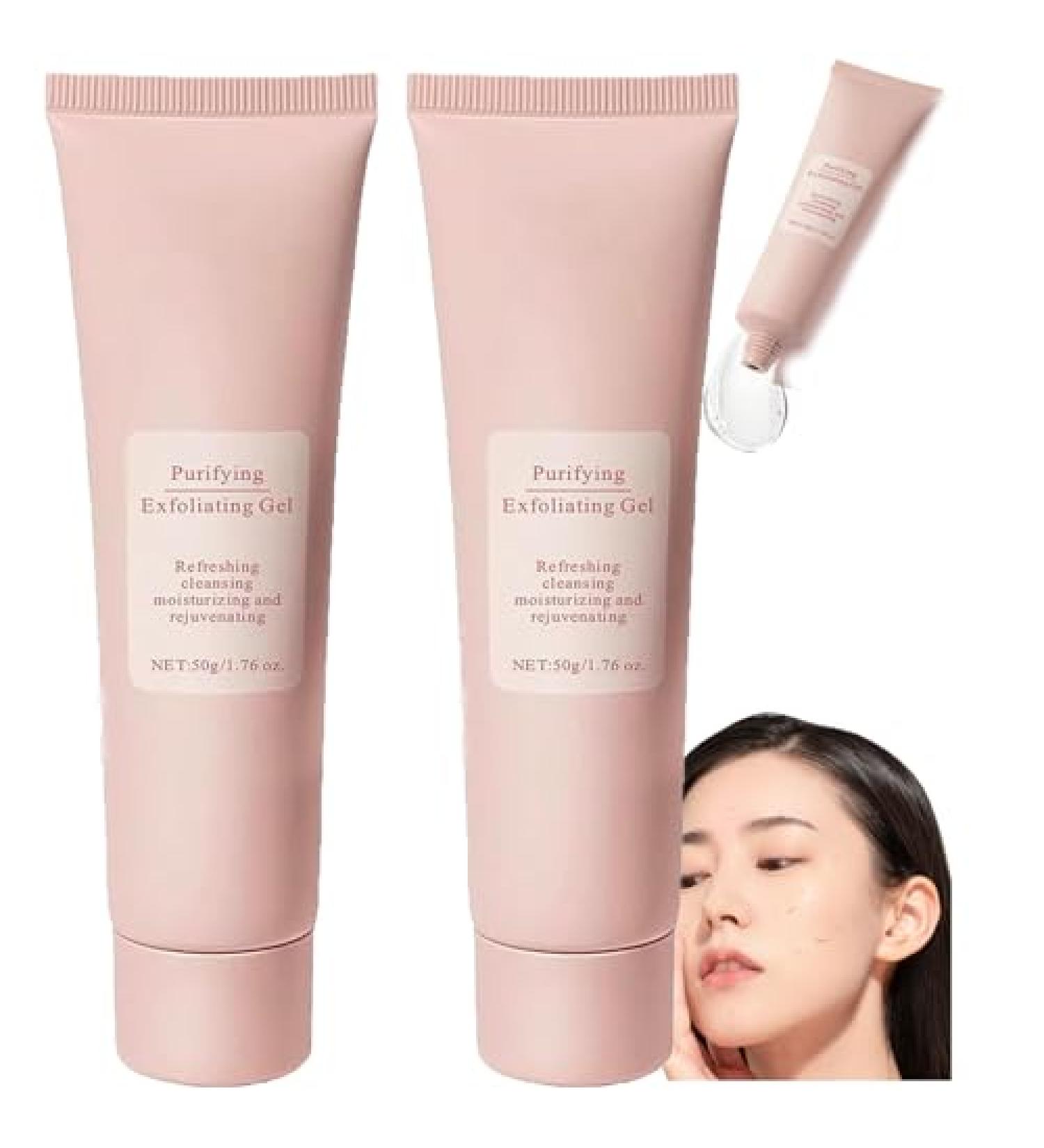 Exfoliating Gel Exfoliate Glow Purifying Exfoliating Gel for Dark Spot Remover Facial Exfoliator Cleanser Deep Cleansing Facial Cleanser Scrub for All Skin Types (2pcs) - Buy Online on GoSupps.com