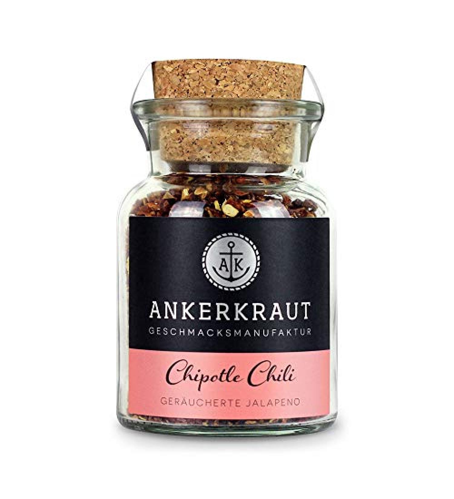 Ankerkraut Ankerkraut Chipotle Chili 55g in a cork glass to sharpen and refine the smoked Jalapeno chili