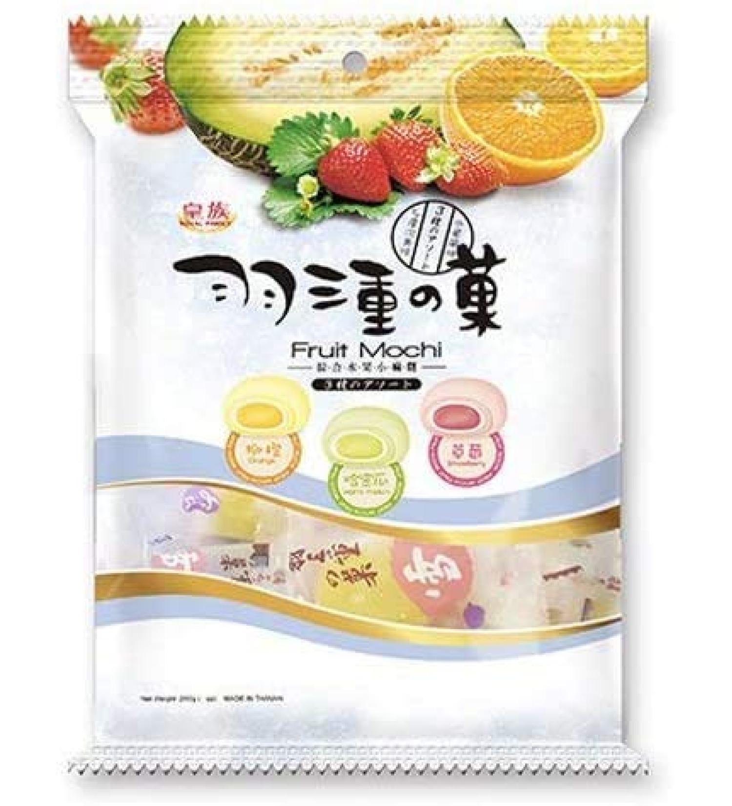 Royal Family Fruit Mochi (Orange Hami Melon & Strawberry) 120g - Buy Online on GoSupps.com