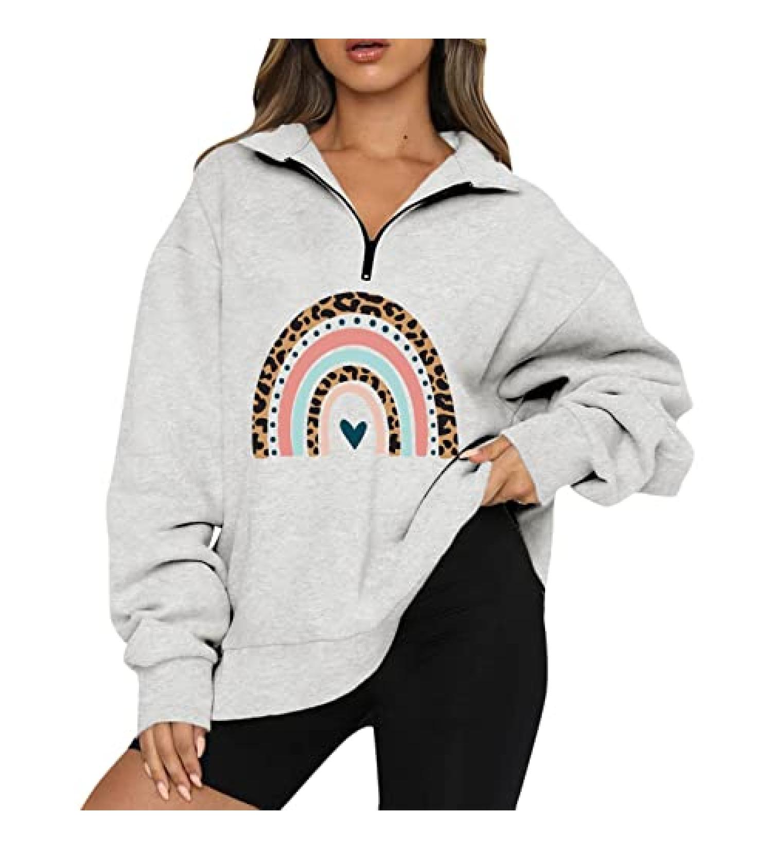 Women's Casual Autism Awareness 1/4 Zip Sweatshirt - White, Large - Buy Online on GoSupps.com
