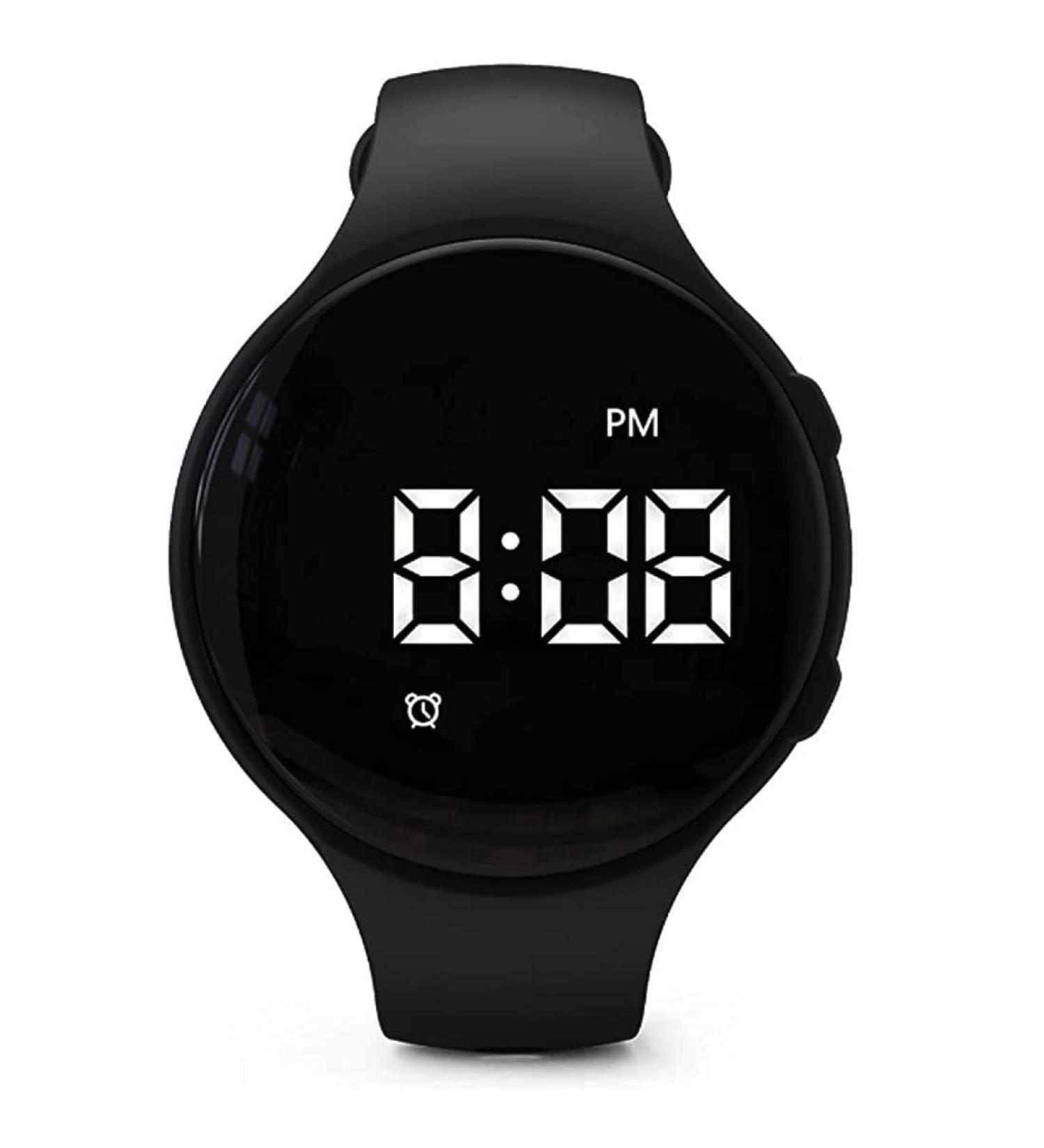 Vibration Alarm Clock | Silent Medical Memory Clock with Timer & 15 Alarms | Black Round Design - Buy Online on GoSupps.com