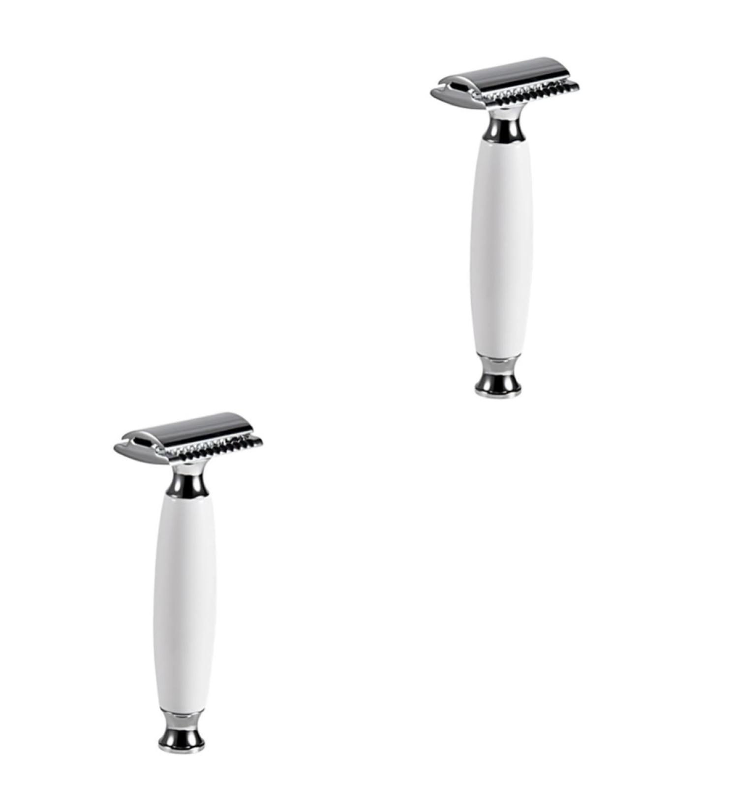 Magiclulu 2-St Razor - Open Butterfly Double Safety Razor for Precision Shaving | Vintage Wet Shaving Handbook Included - Buy Online on GoSupps.com