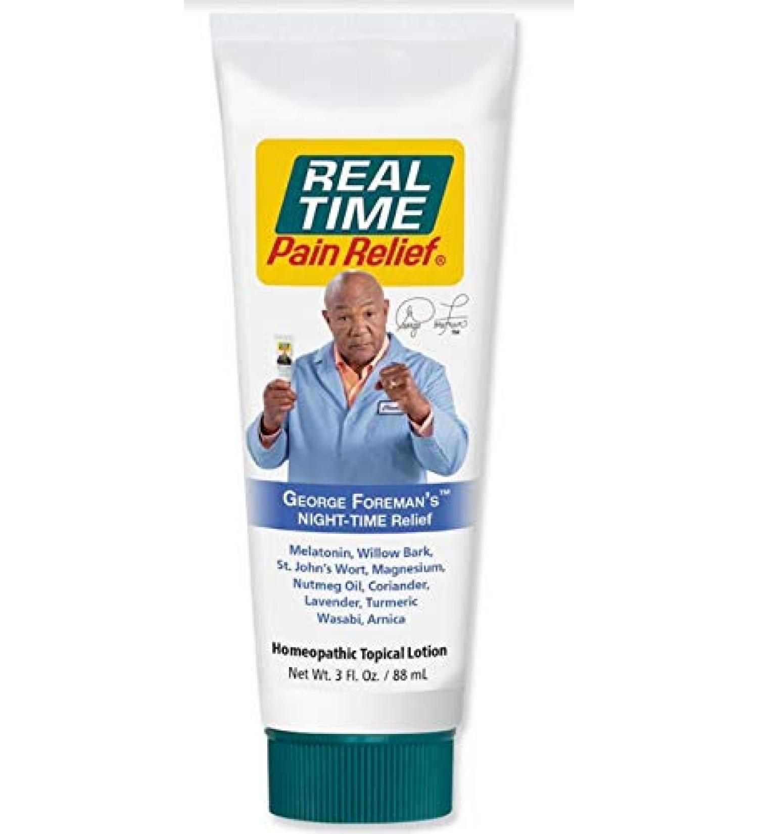 Real Time Pain Relief George Foreman's Night-Time 3oz Tube - Fast-Acting Pain Relief (1 Pack) - Buy Online on GoSupps.com