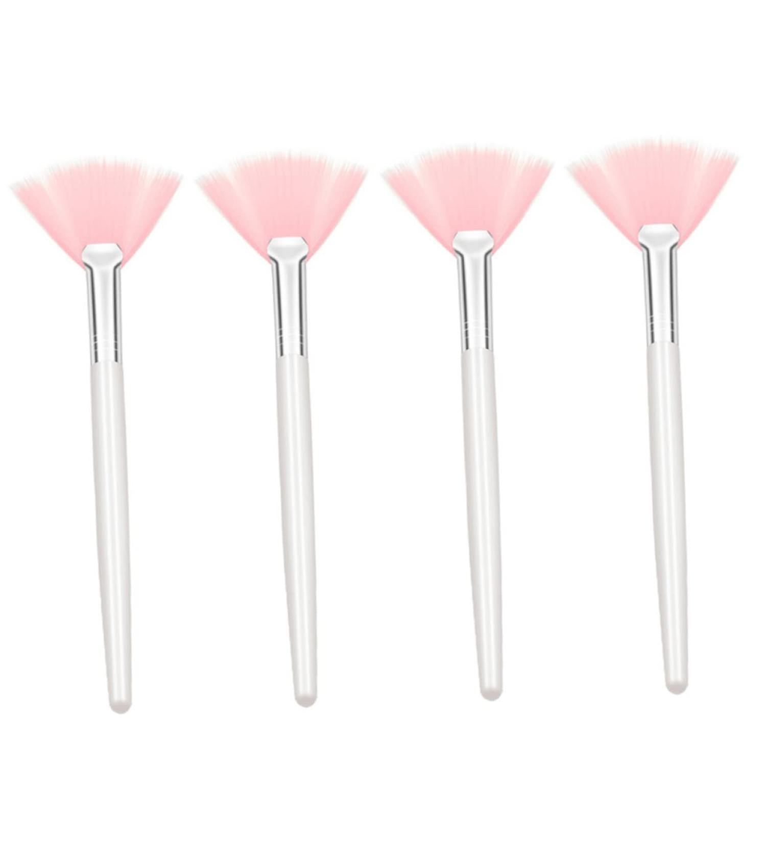 4pcs Makeup Brush Fan Highlighters Pink Powder Brows Cream Women Facial Brush The Face Cosmetic Miss - Buy Online on GoSupps.com